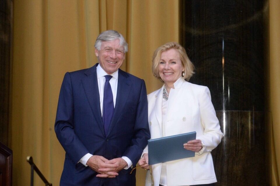 Peggy Noonan, columnista del 'Wall Street Journal' y ganadora del Premio Pulitzer, en la ceremonia oficial en el 2017.