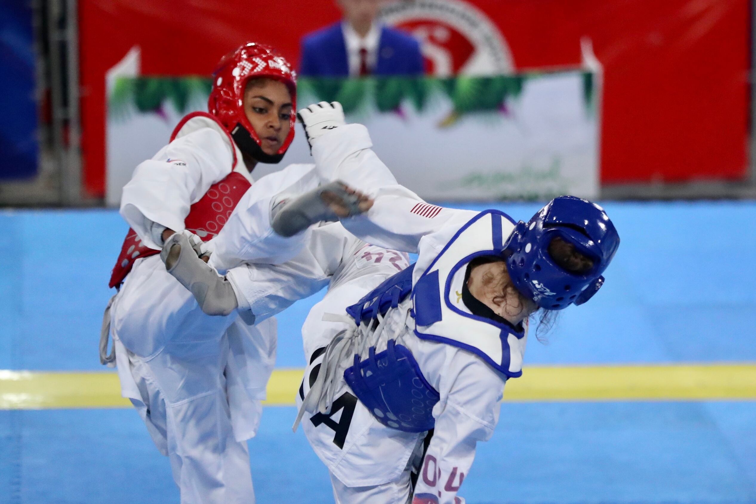 11/03/2020, Heredia, Palacio de los Deportes, torneo clasificatorio continental de taekwondo, en el que participaron los ticos Juan José Soto y Neshy Lee Lindo, con la posibilidad de clasificar a Juegos Olímpicos Tokio 2020. Fotografía José Cordero