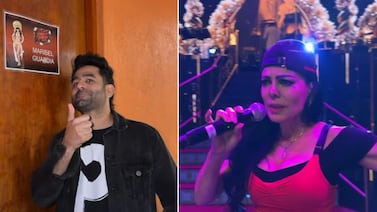 Artista costarricense interrumpió ensayo de Maribel Guardia con un inusual rótulo; vea lo que pasó