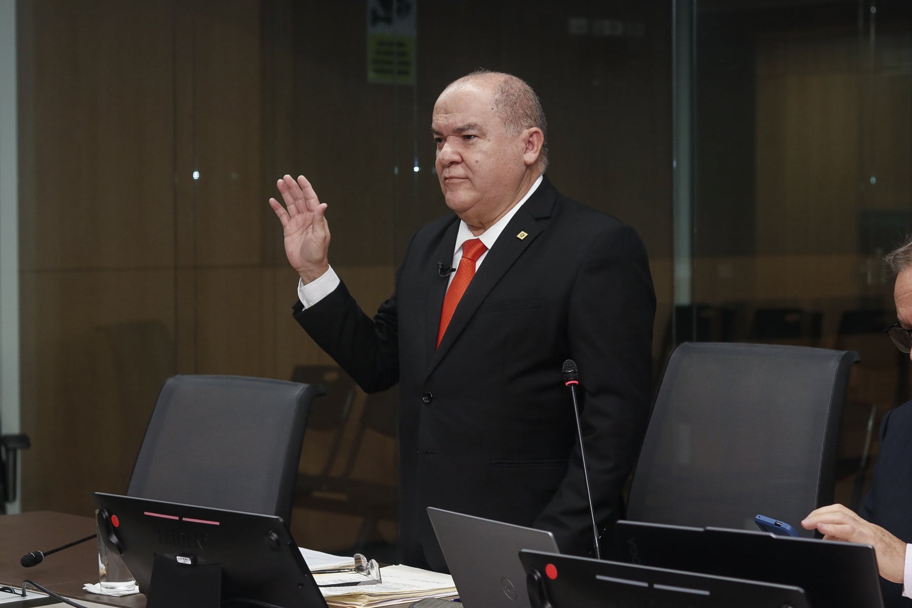 14/10/2024. Comparecencia de Jorge Eduardo Sánchez, presidente del Banco Popular. Comisión del Control de Ingresos y Gasto Público. Asamblea Legislativa. Fotografía: Lilly Arce.