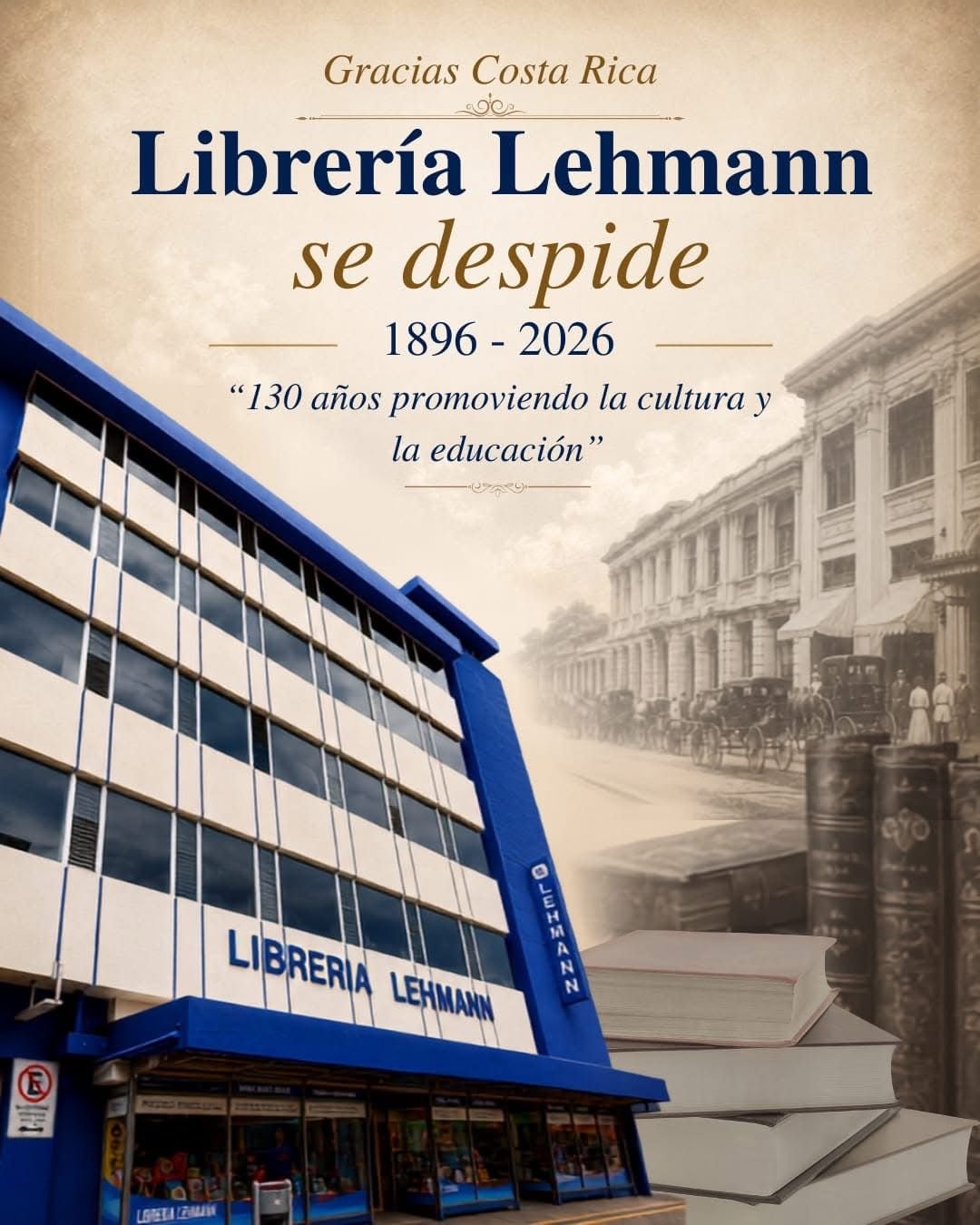La Librería Lehmann anunció, en su perfil de Facebook, su cierre despúes de 130 años de funcionamiento.