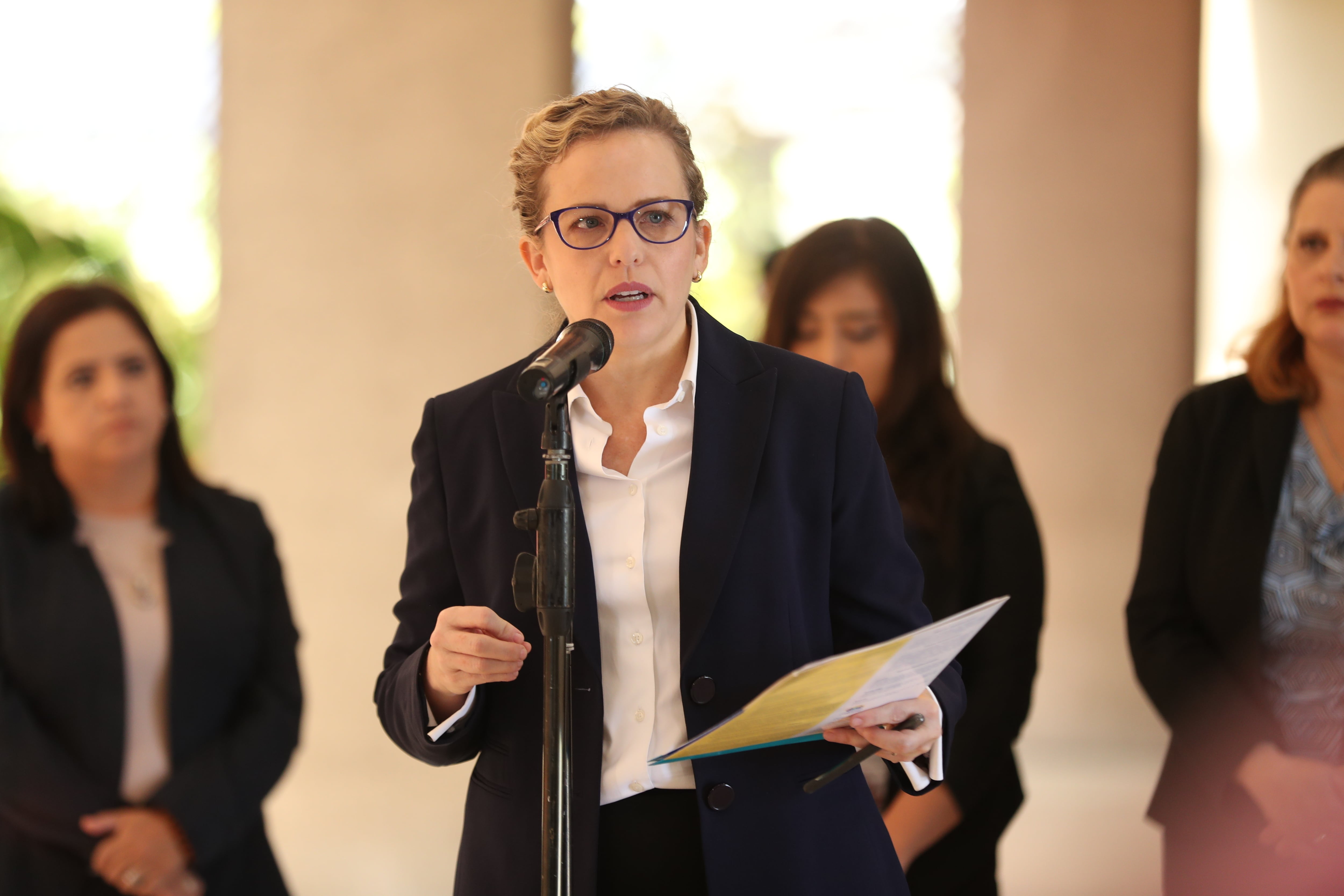 24/02/2020, San José, Casa Presidencial, visita de la defensora de los habitantes Catalina Crespo a el presidente Carlos Alvarado, para iniciar una investigación sobre la unidad de revisión de datos creada por el gobierno. Fotografía José Cordero