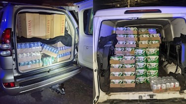 Capturan a conductor con 40.000 cigarrillos y casi 1.000 cervezas sin facturas en Heredia
