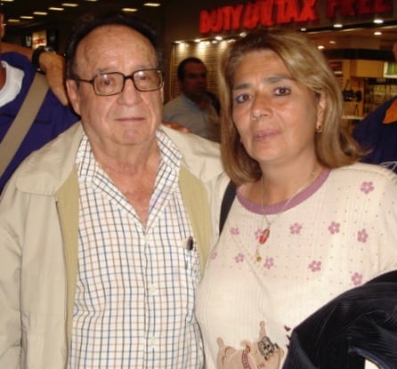 Guiselle Ávila junto a Roberto Gómez Bolaños