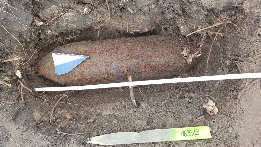 Una de las bombas aéreas halladas pesaba 500 kilos y no había sido detonada.