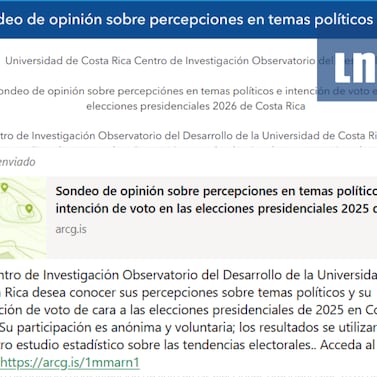 Sondeo de la UCR sobre intención de voto para elecciones 2026 es real, confirmó la institución