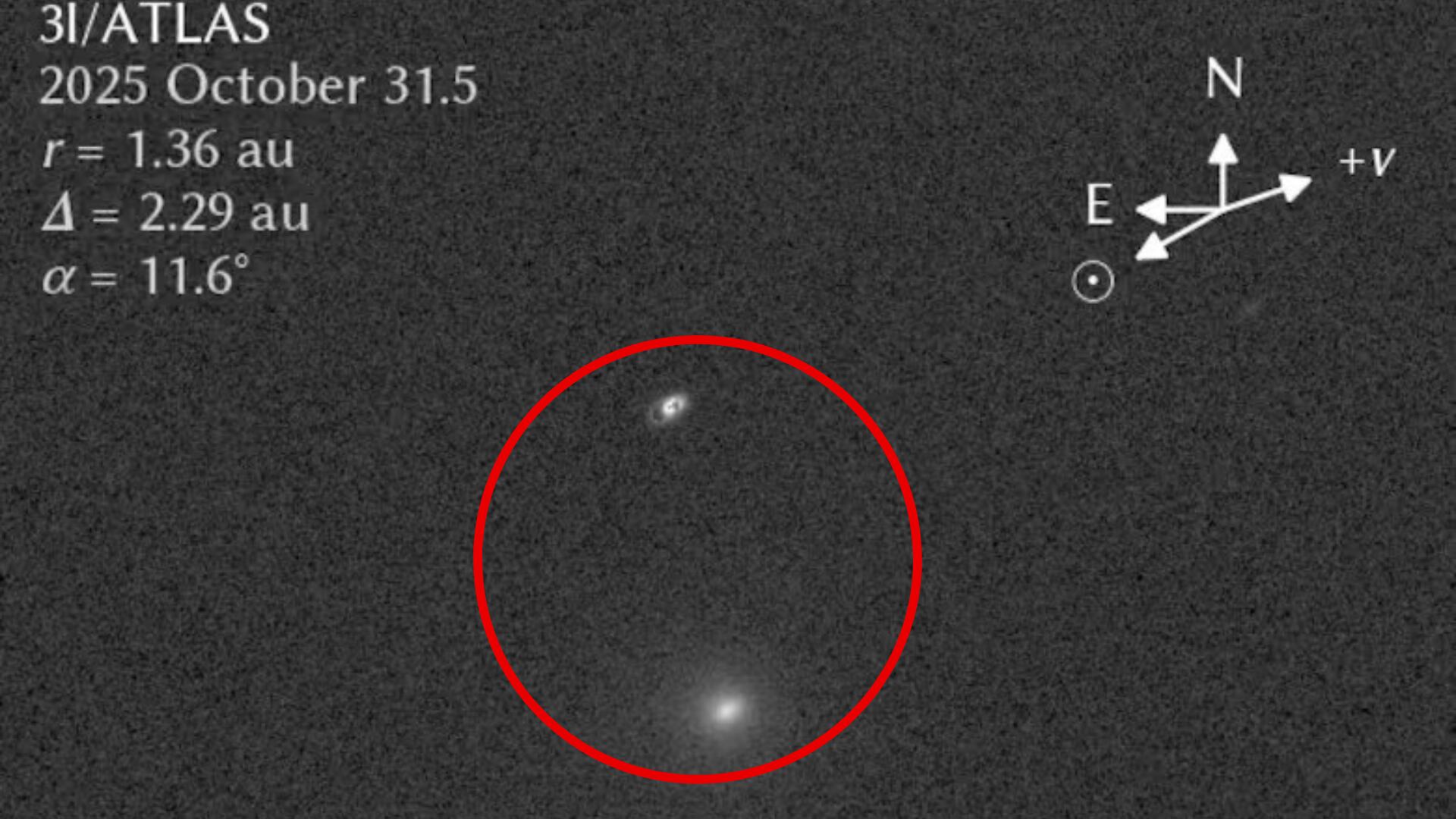 El cometa 3I/ATLAS se acercará a la Tierra el 19 de diciembre, luego de cruzar el Sol y ser fotografiado por un telescopio en Arizona.