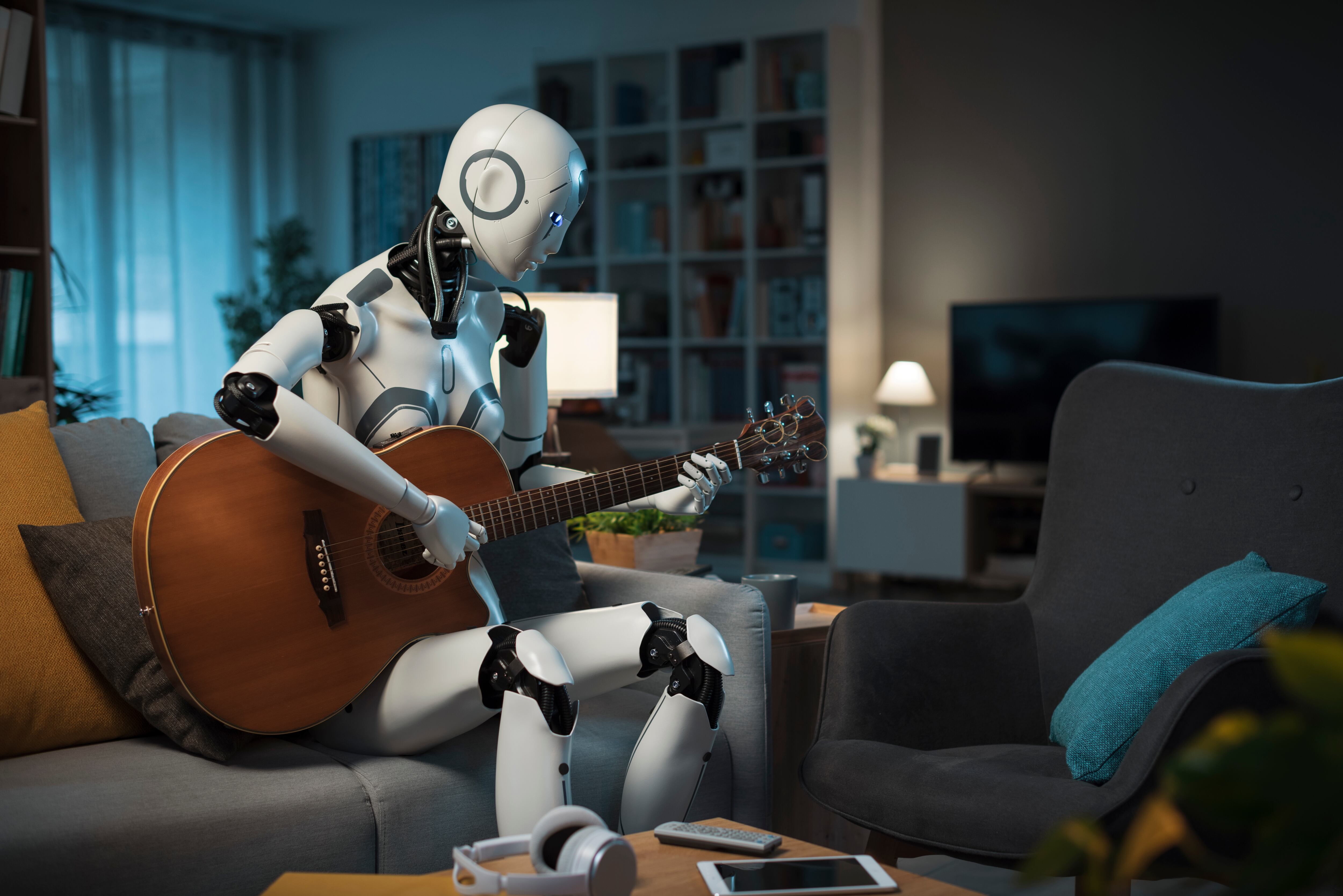 Robot tocando guitarra