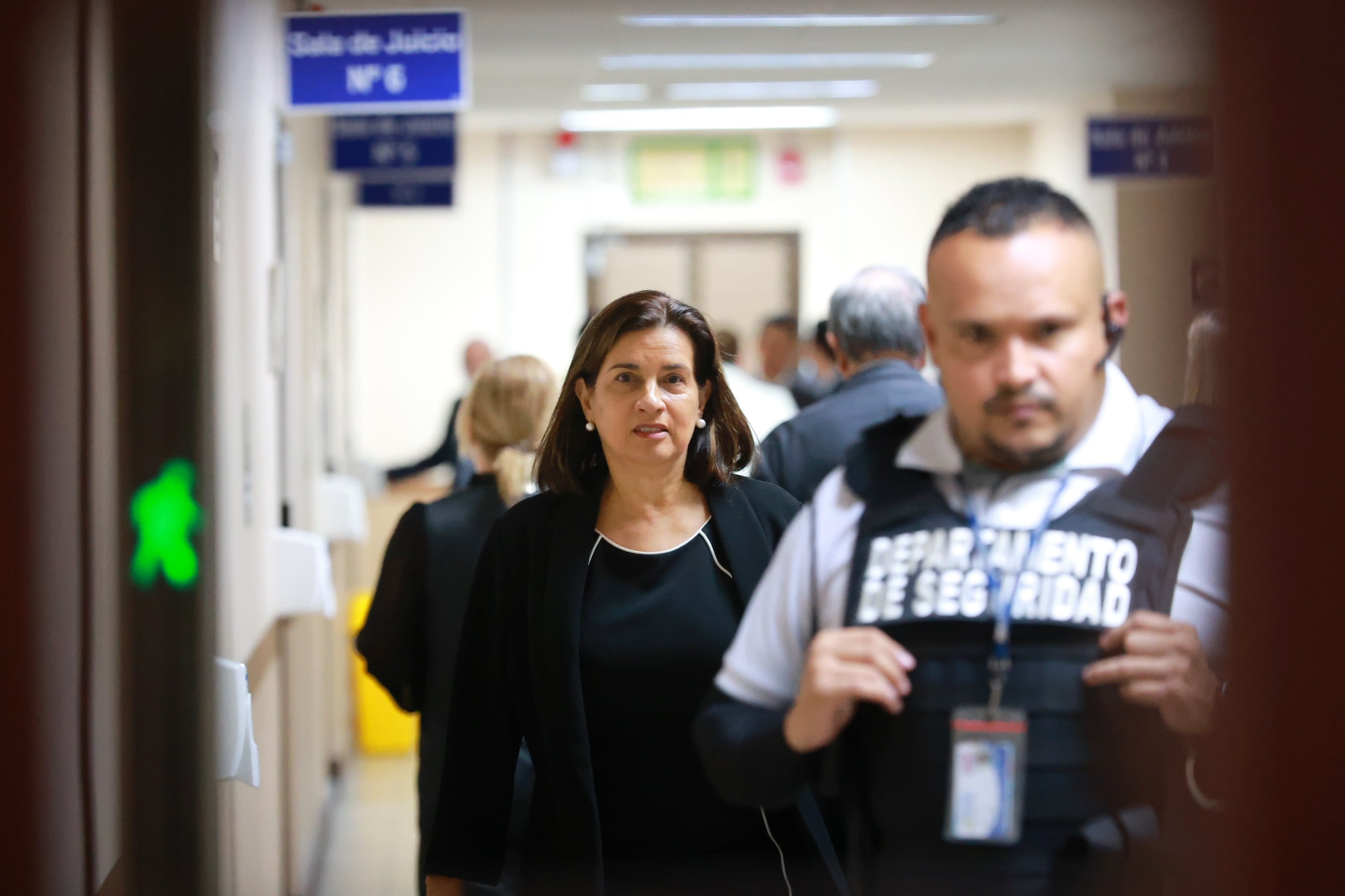 27/09/2024/ Marta Esquivel durante receso del Tercer día de audiencia / Foto John Durán