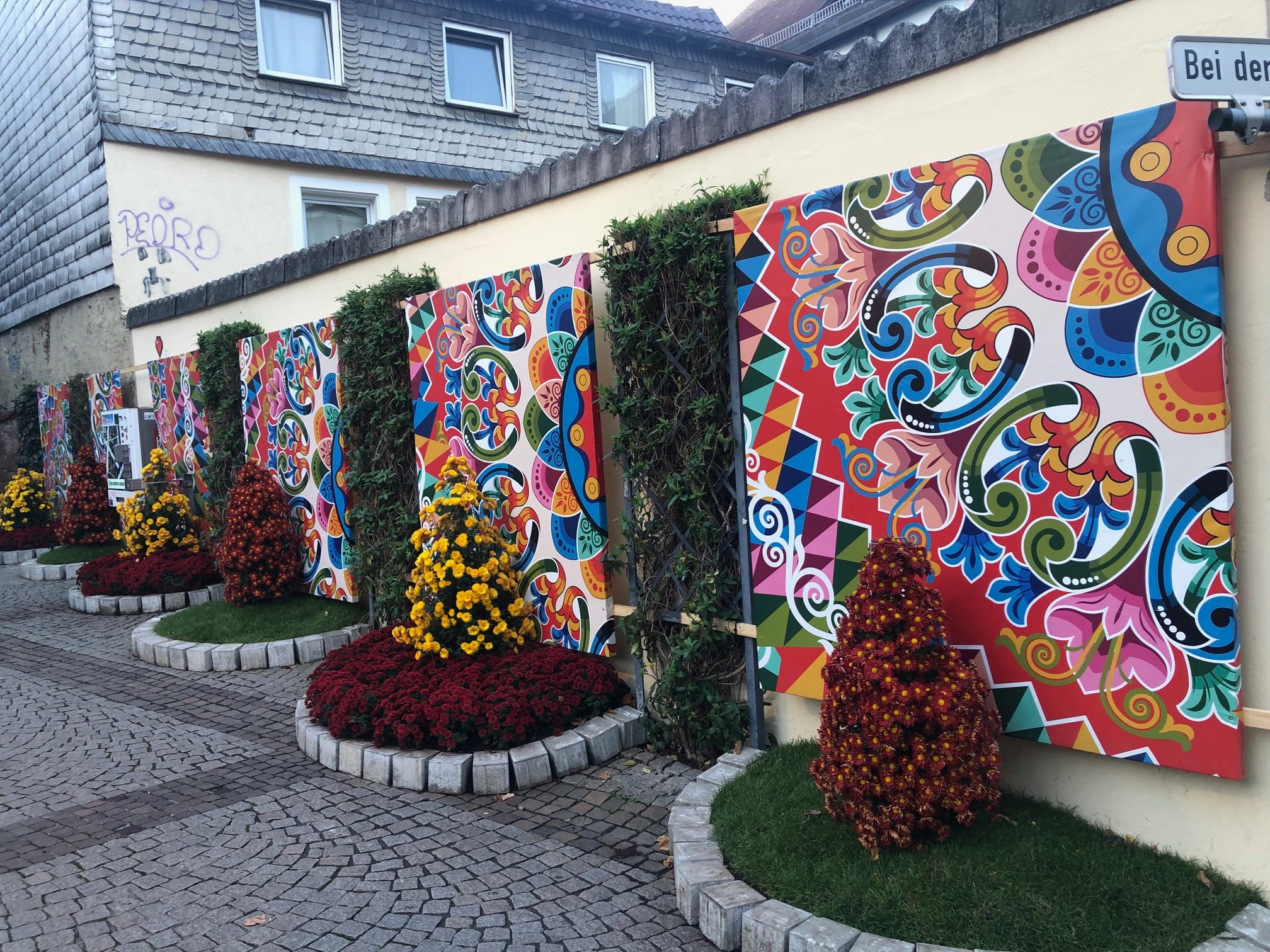 Decoraciones de Costa Rica en la ciudad alemana de Lahr.