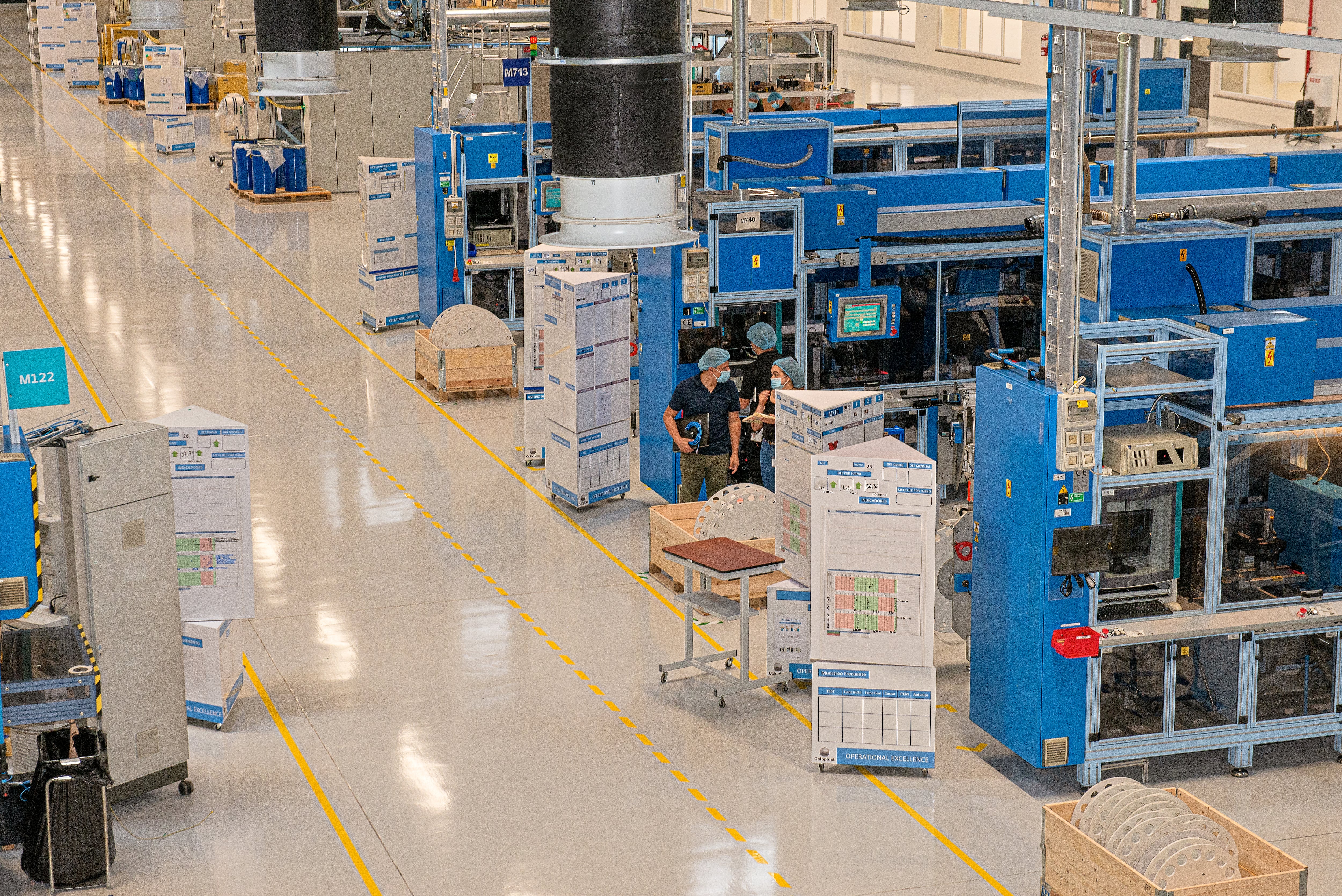 La nueva planta de Coloplast, en Zona Franca la Lima, Cartago, tiene maquinaria a gran escala y procesos de automatización. Foto: Cortesía