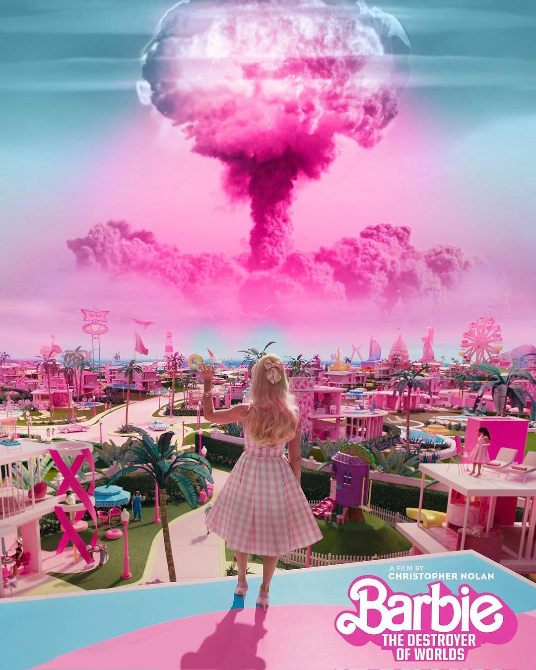 "Barbieheimer" es un fenómeno que se creó debido al lanzamiento de las películas Barbie y Oppenheimer. Twitter.