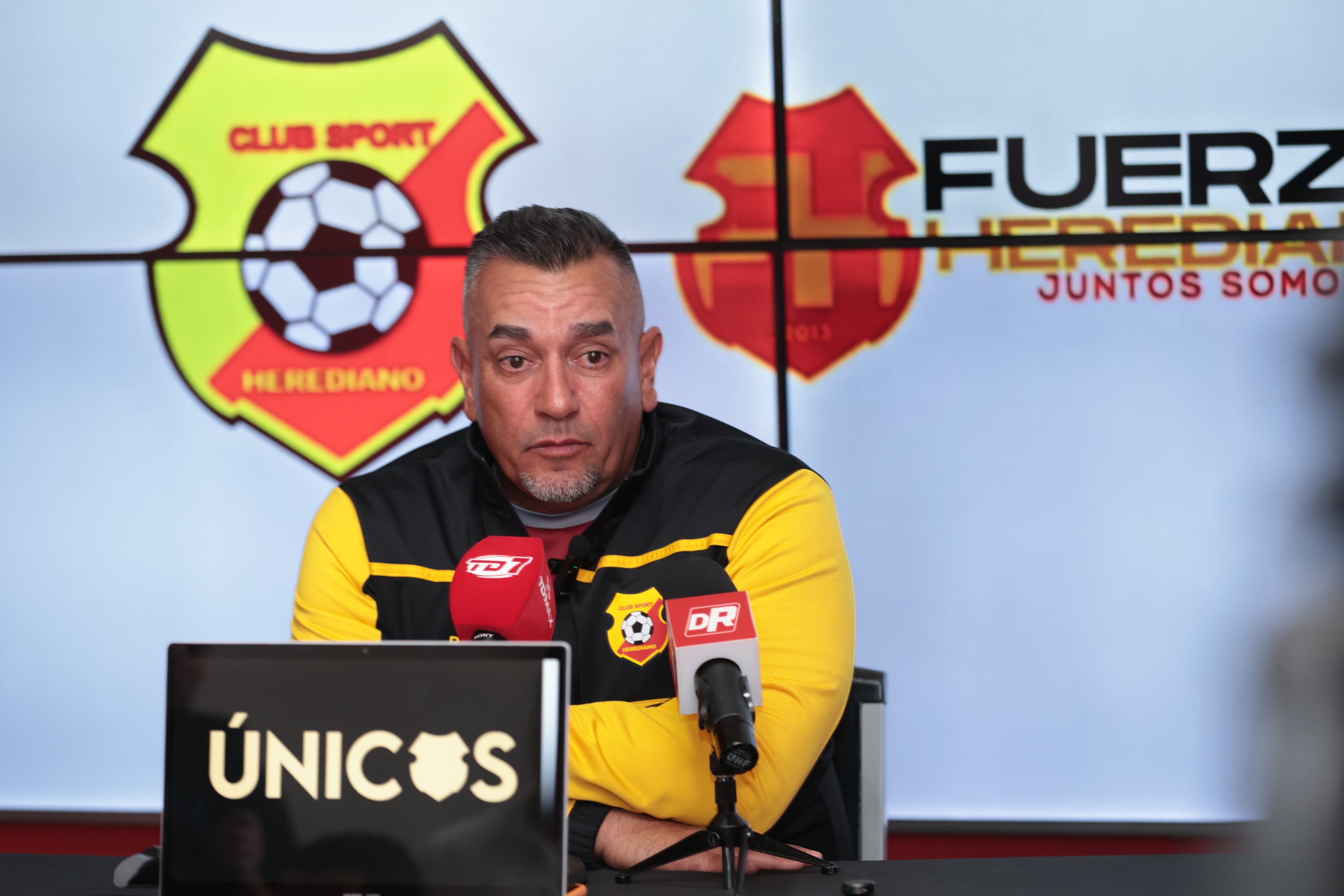 06/02/2026/ fotos de Jose Giacone director técnico de Herediano durante rueda de prensa / foto John Durán