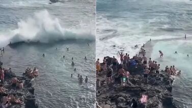 Ola gigante arrastra a turistas y deja al menos cuatro fallecidos en Canarias