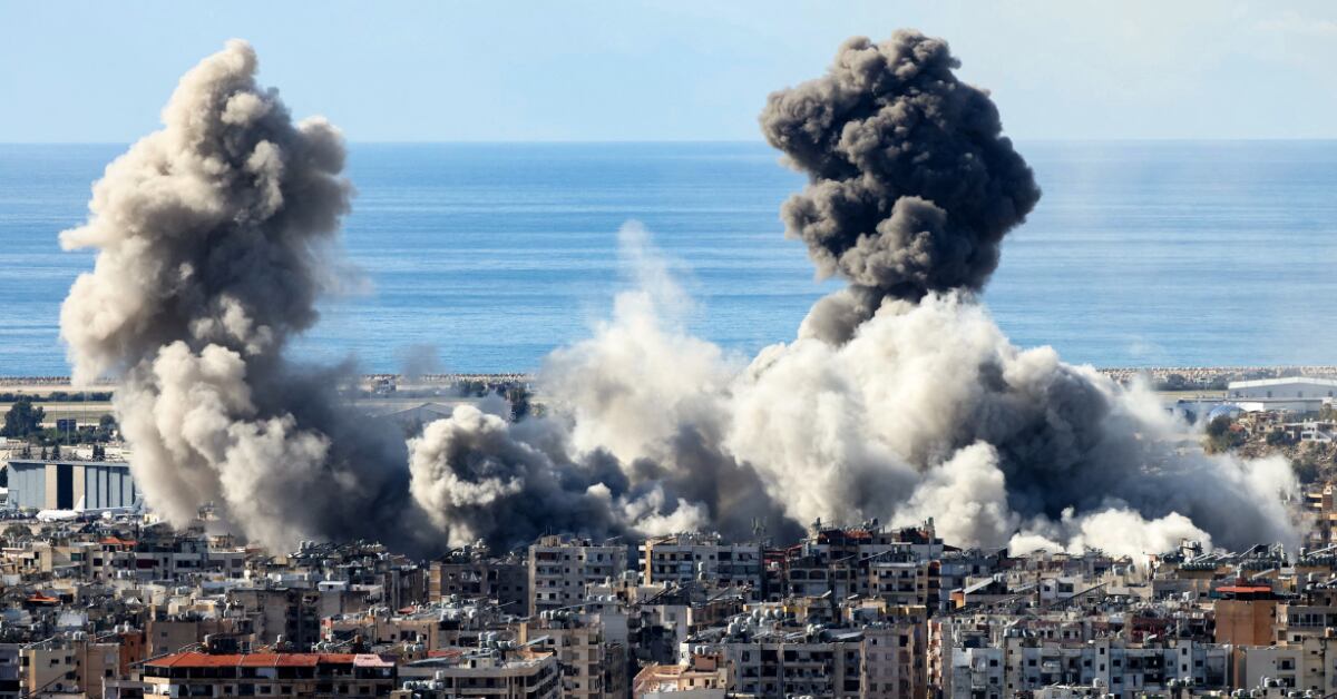 Al menos dos bombas cayeron al sur de Beirut, capital de Líbano