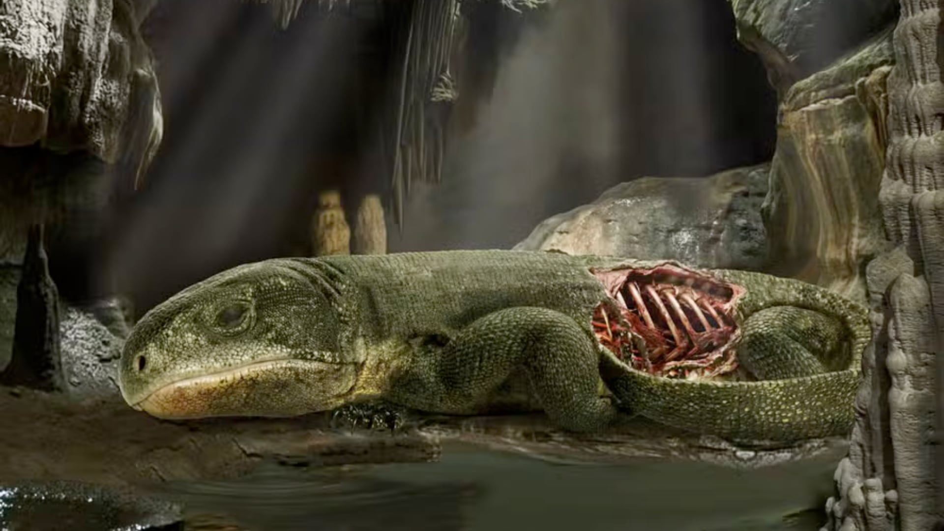 Un reptil fósil hallado en Estados Unidos evidencia el origen de la respiración torácica y ayuda a entender la evolución de los vertebrados terrestres.