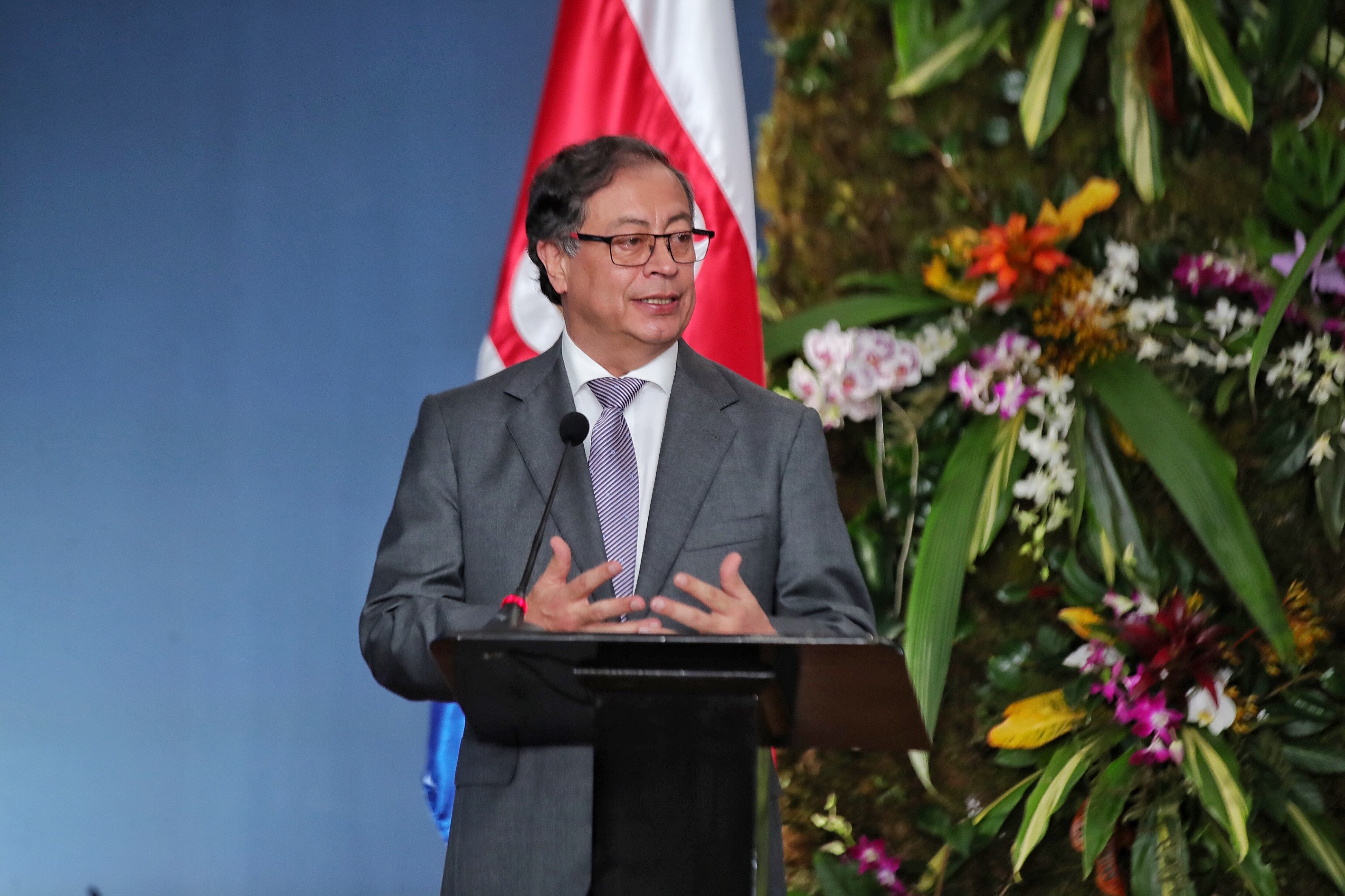 28/08/2023/ Visita del Señor Presidente de la República de Colombia Gustavo Petro en casa presidencial donde tuvo una reunión con el Presidente Rodrigo Chavez / Foto John Durán