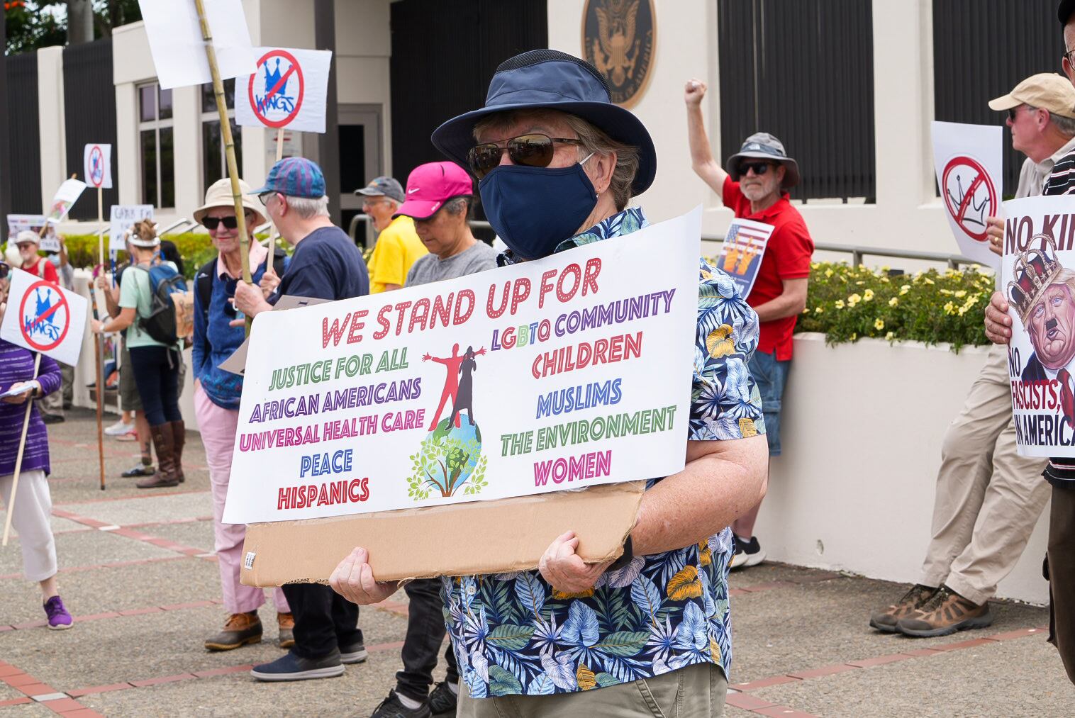 14/06/2025. Protesta contra el gobierno de Donald Trump. Embajada de Estados Unidos, Pavas. Fotografía: Lilly Arce.