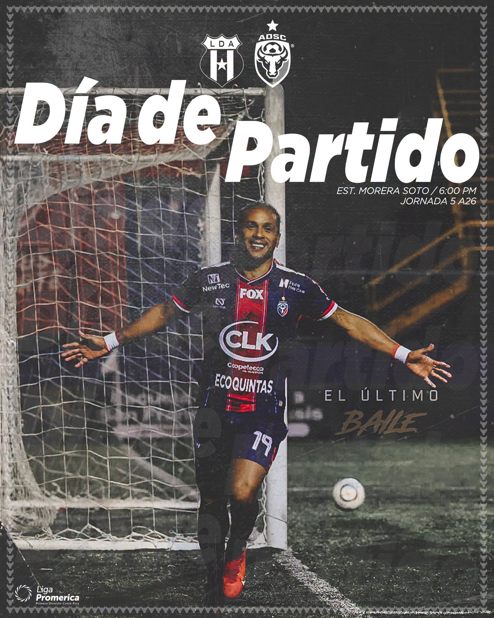 Así anuncia San Carlos el partido contra Alajuelense.