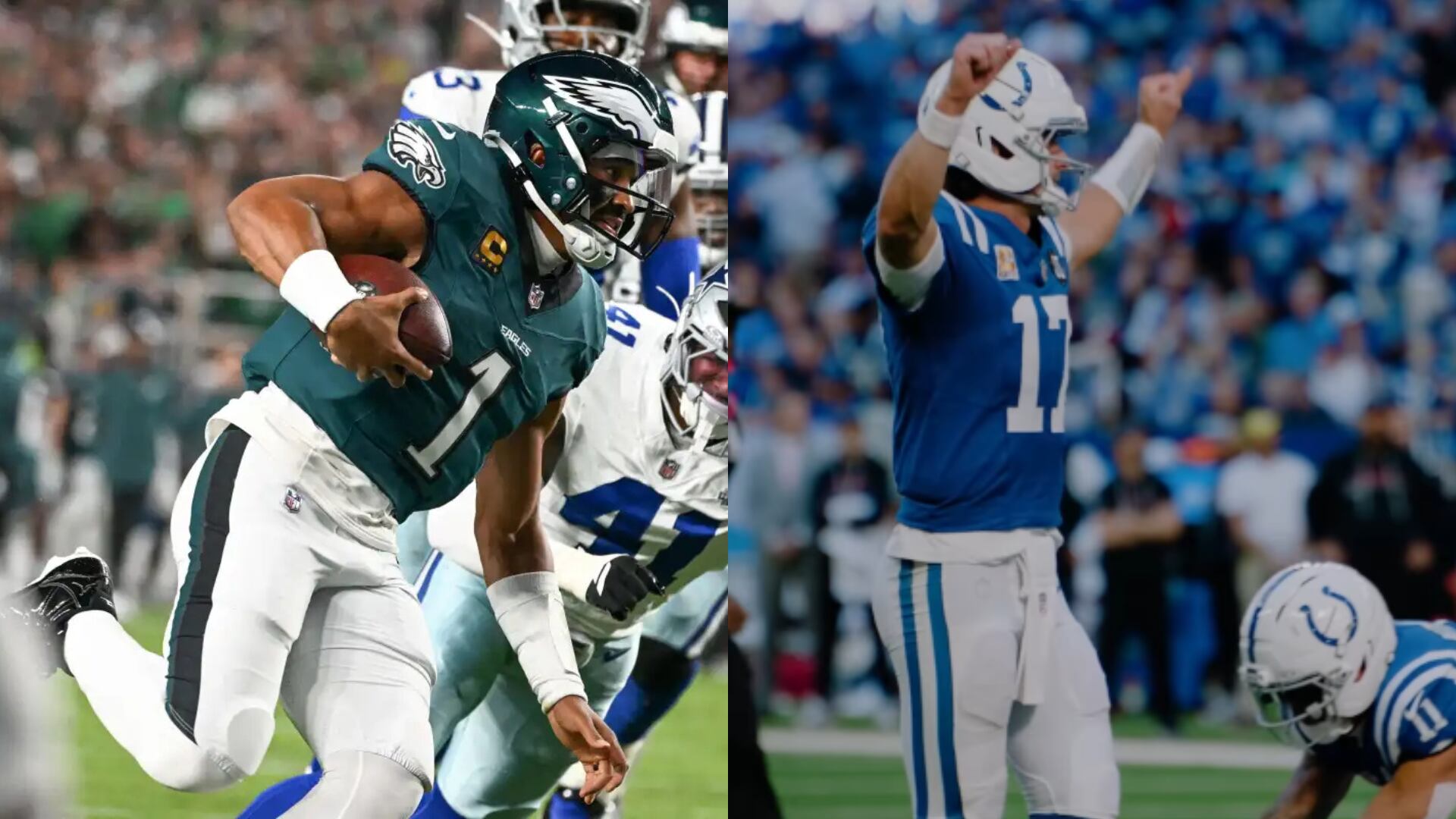Jalen Hurts y Daniel Jones, mariscales de campo de los mejores 2 equipos de la NFL