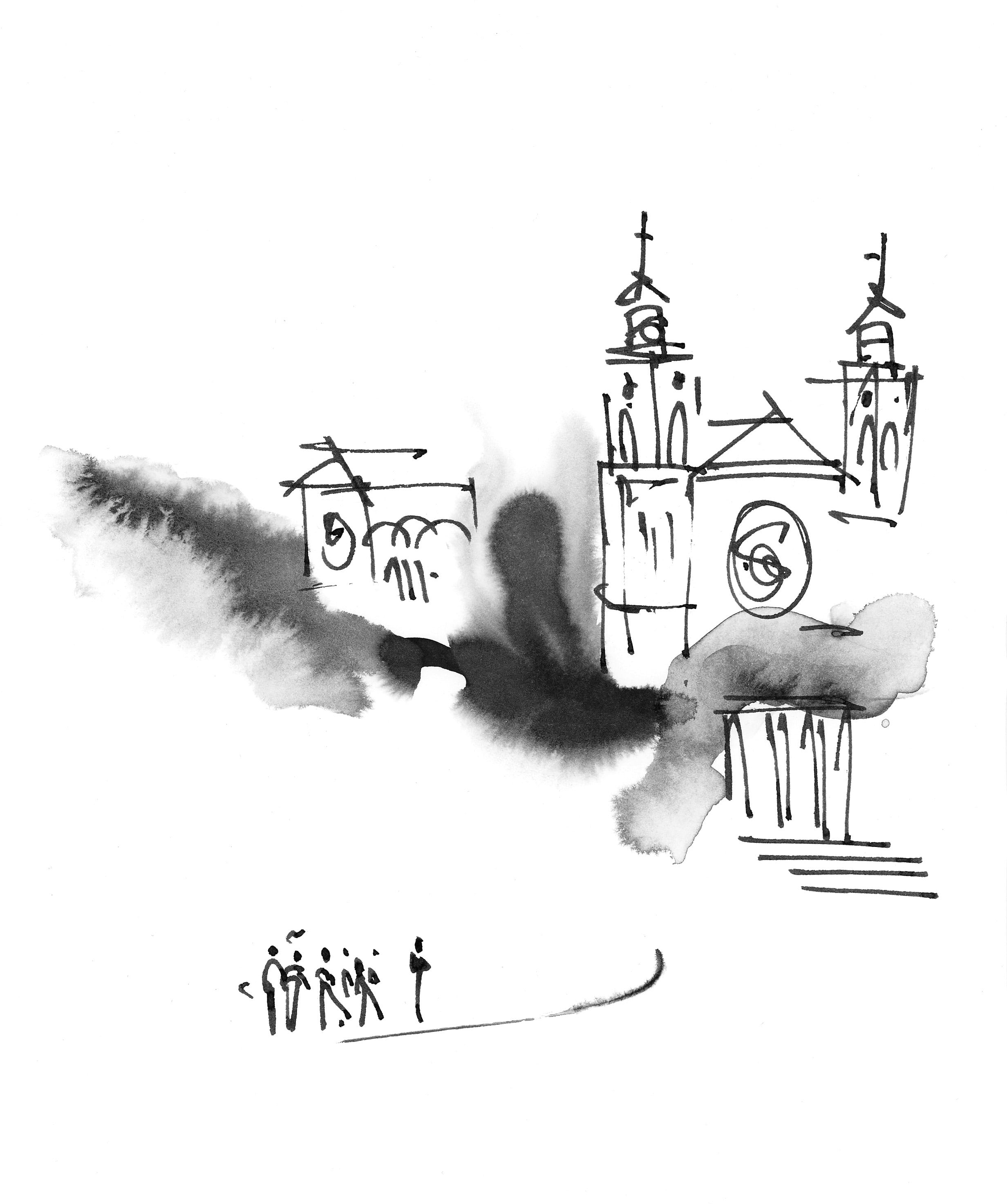 Ilustración para el cuento 'La voz de la ermita', de Jurgen Ureña.