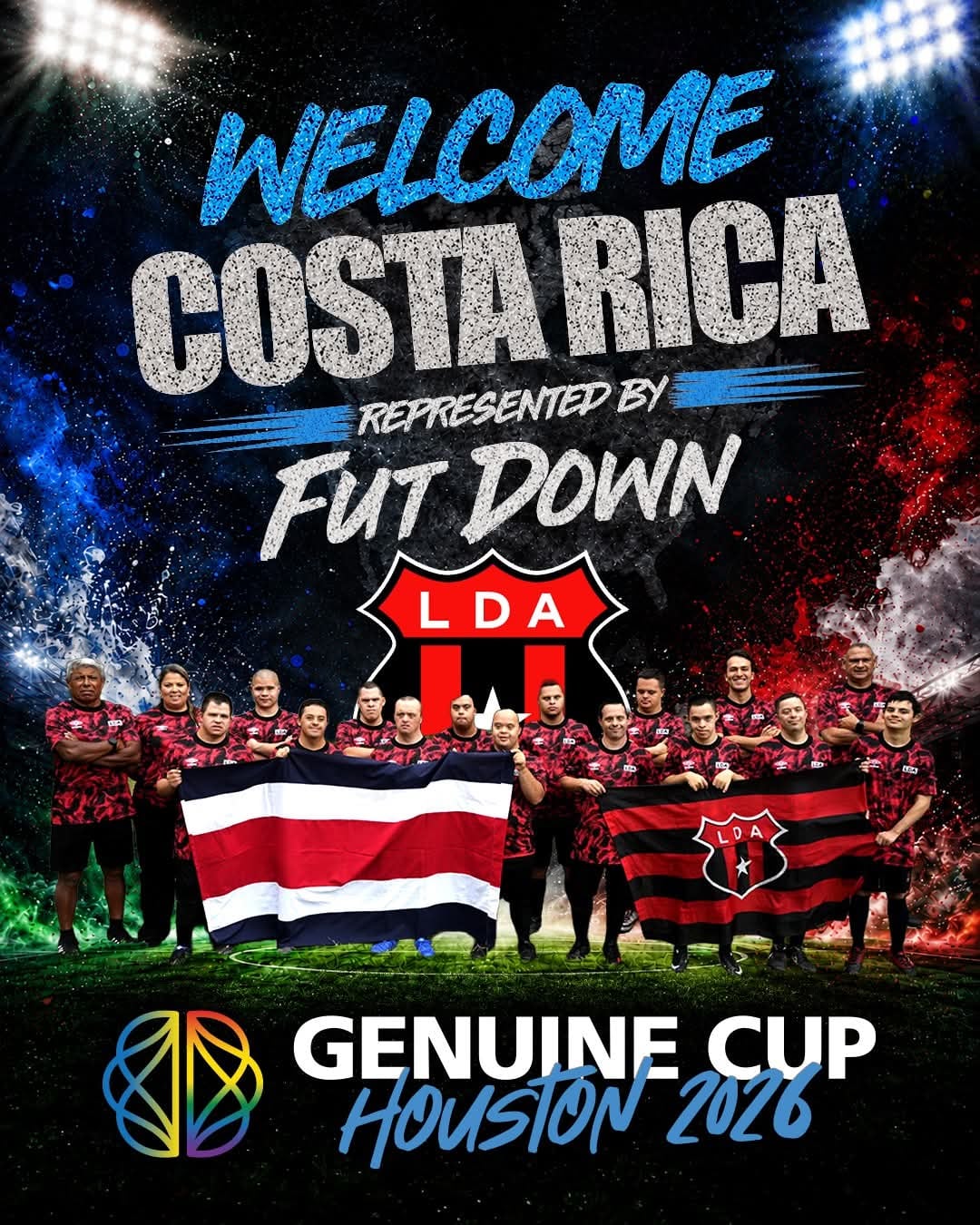 Así es como la Genuine Cup anuncia la participación de Alajuelense Team Down.