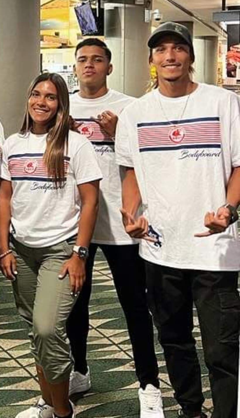 Yazdany Castro
Jerry Pastrana
Dulce Agüero
Selección Nacional Bodyboard
Tour Mundial Iquique, Chile
6 de mayo del 2024
Cortesía