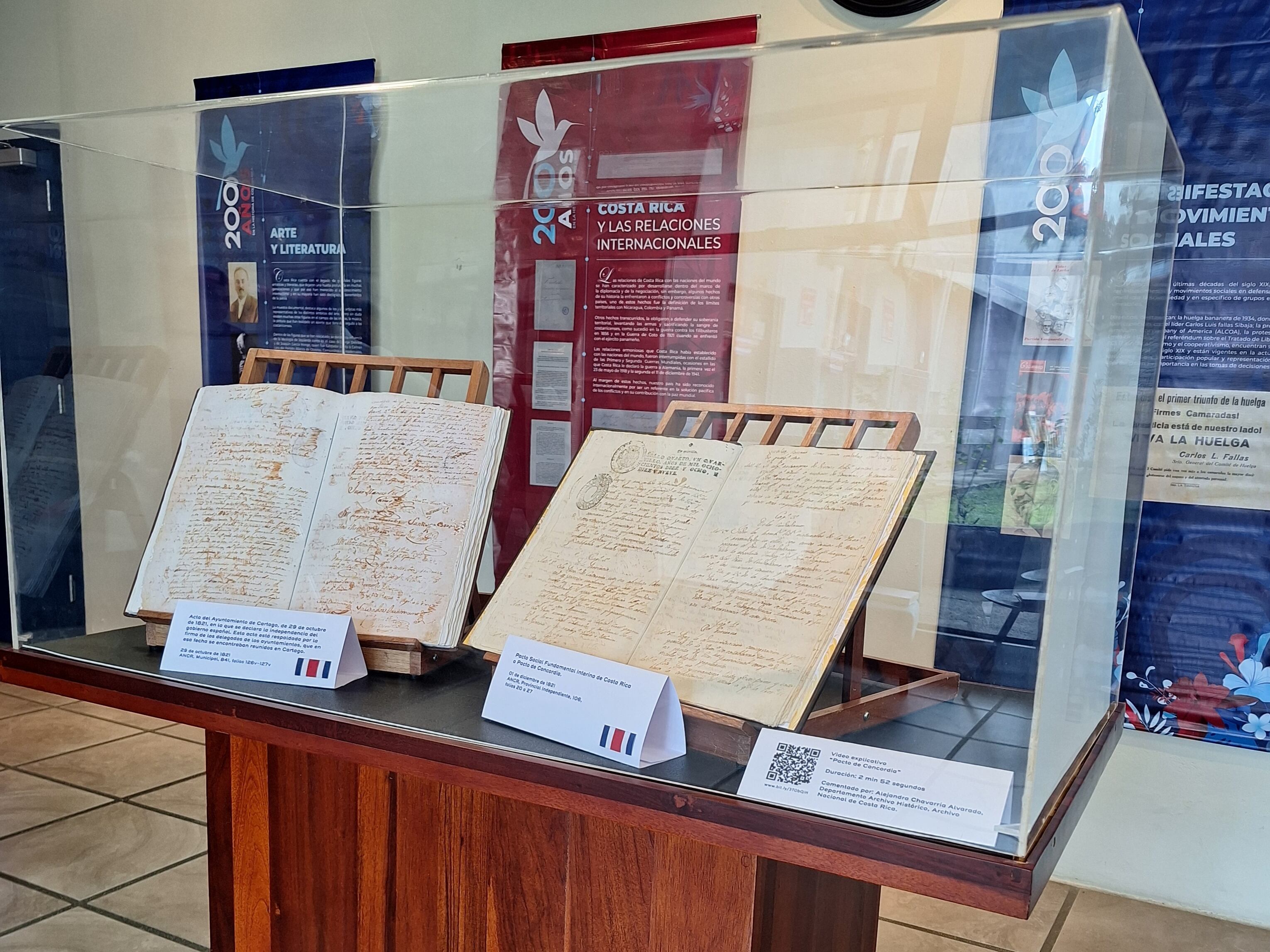 El Archivo Nacional exhibe réplicas de los documentos más famosos de la Independencia.
Fotografía: Archivo Nacional