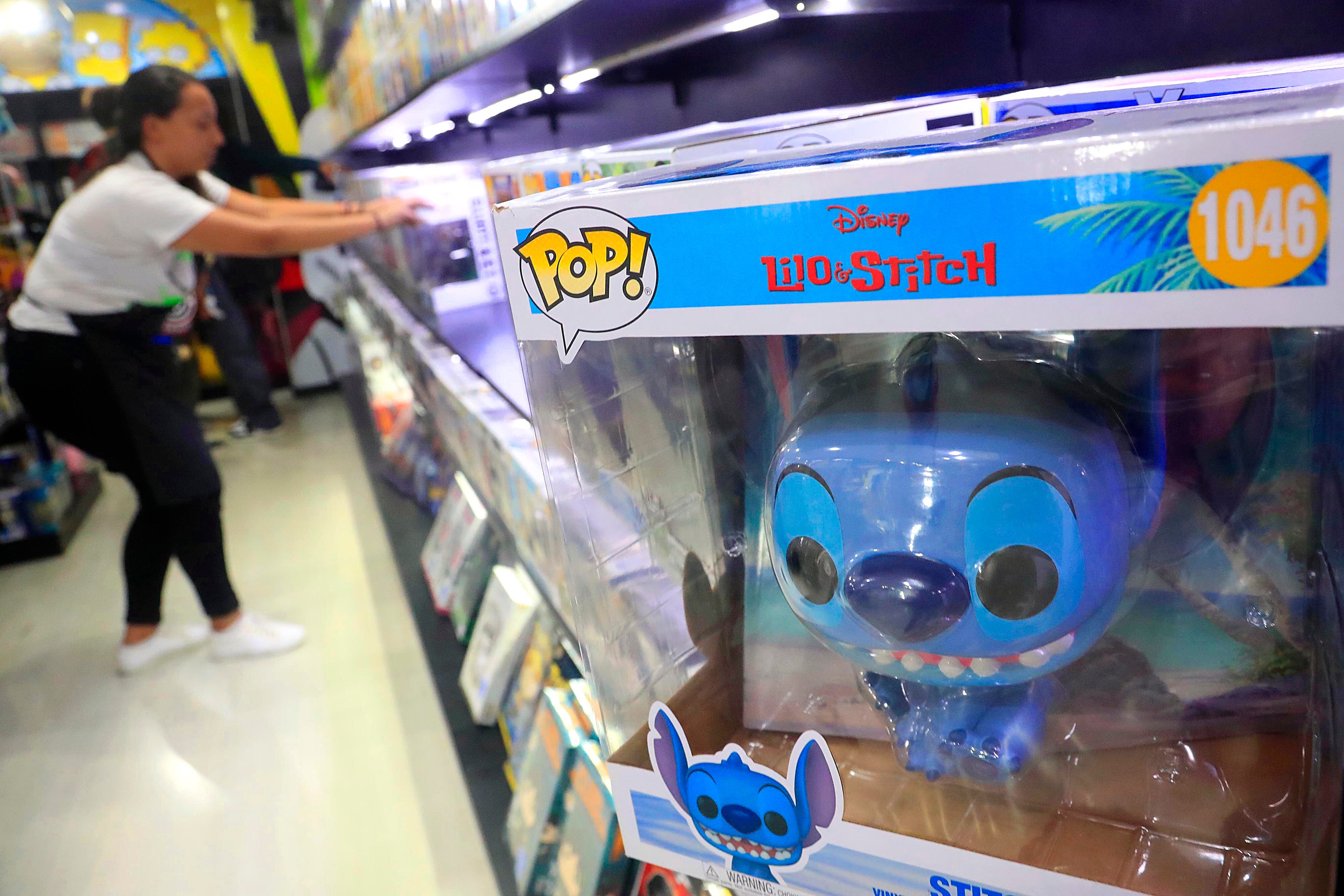 08/09/2023 Tienda Vértigo, Plaza Lincoln. Funkos, figuras coleccionables cabezonas.