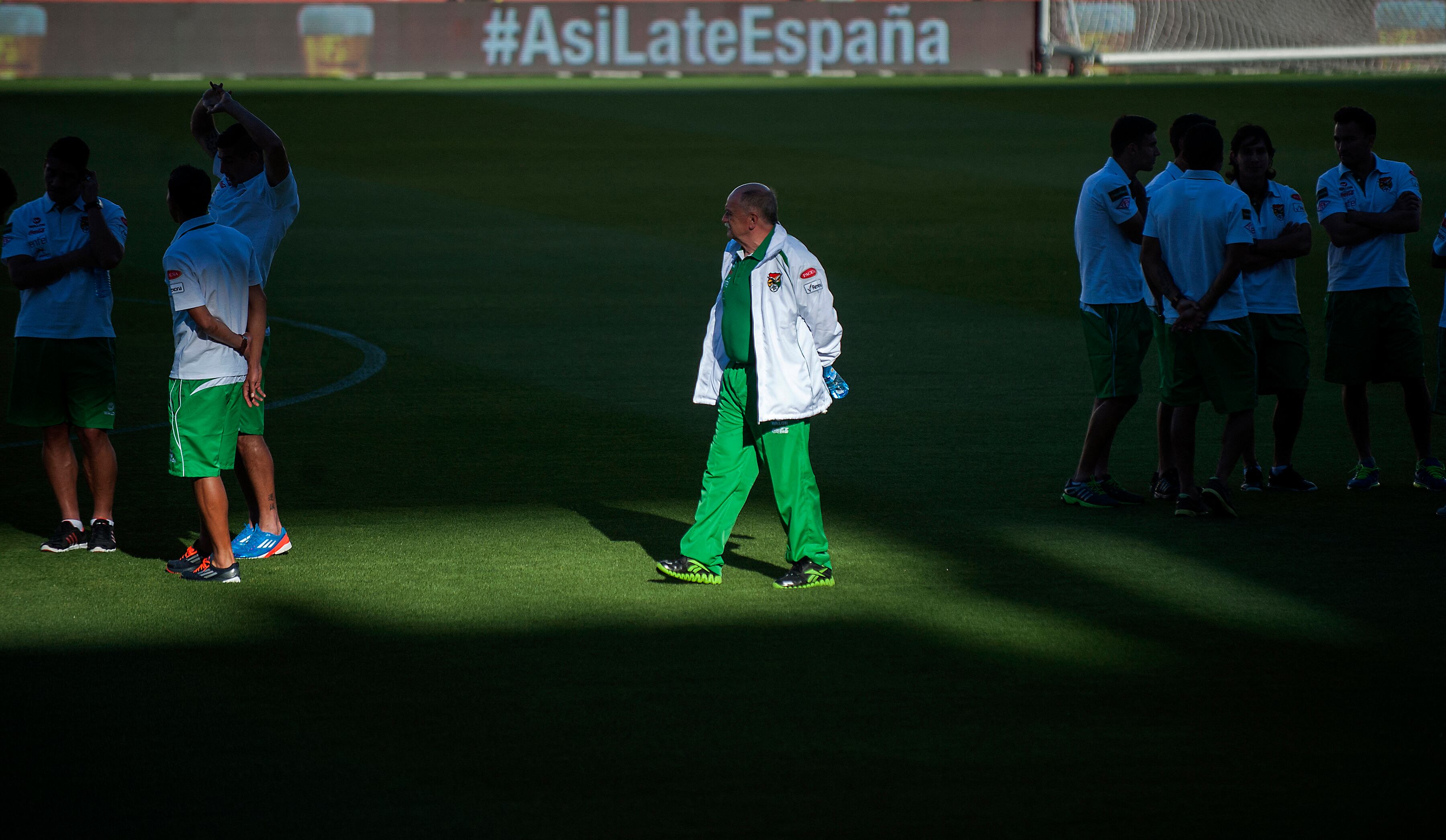 Xabier Azcargorta, aquí al frente de la Selección de Bolivia para un amistoso ante España en el año 2014. El histórico entrenador falleció este 14 de noviembre.