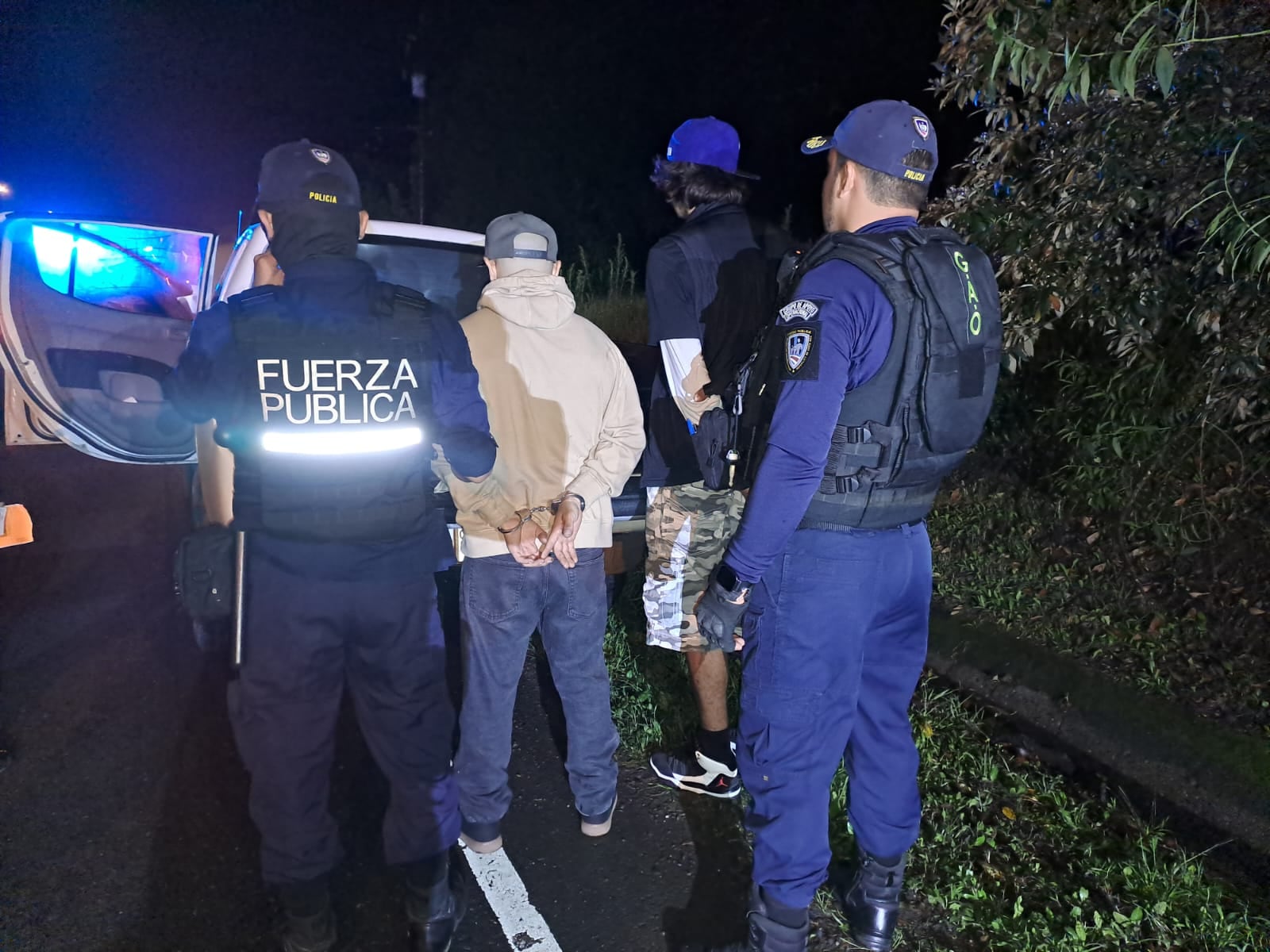 Bryan Tiquito Vásquez fue detenido por oficiales de la Fuerza Pública en San Isidro de Heredia, sobre la ruta 32.