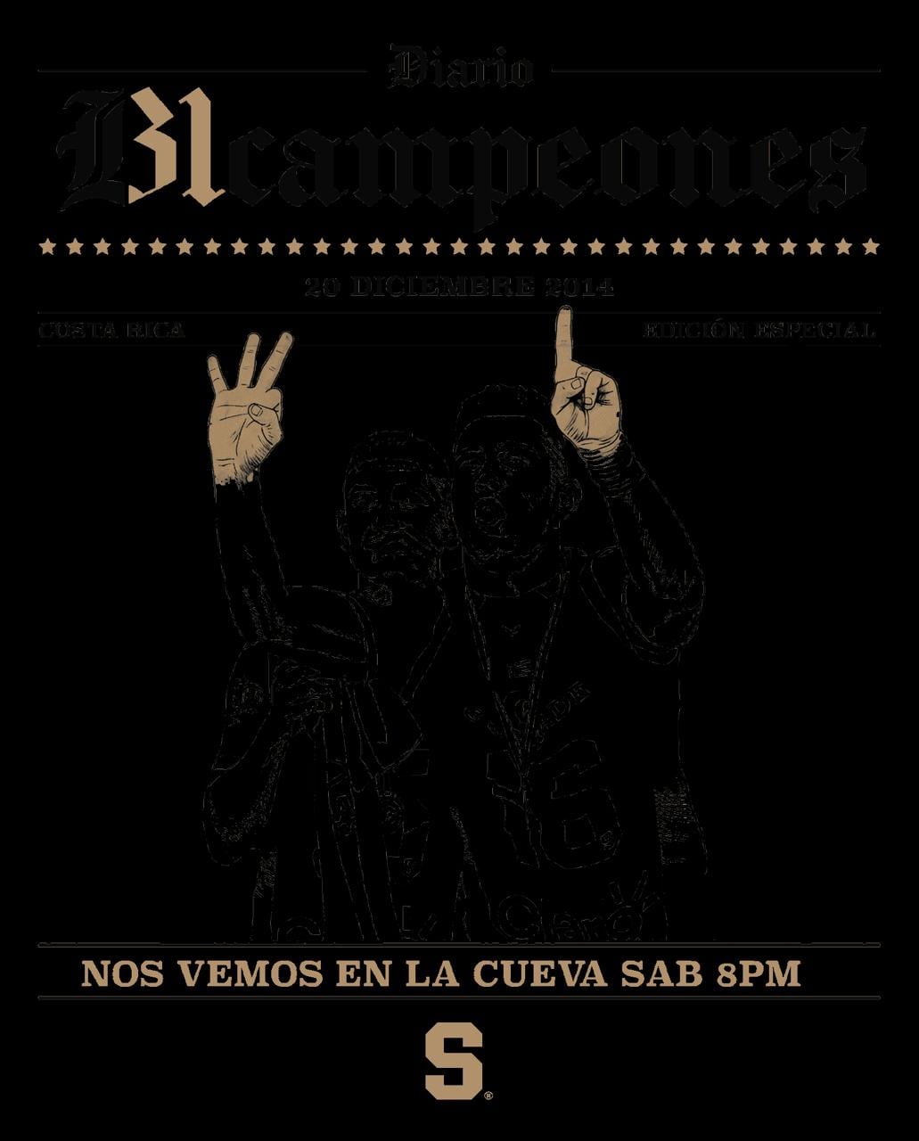 Saprissa usó esta imagen para picar el ambiente de cara al clásico ante Alajuelense.