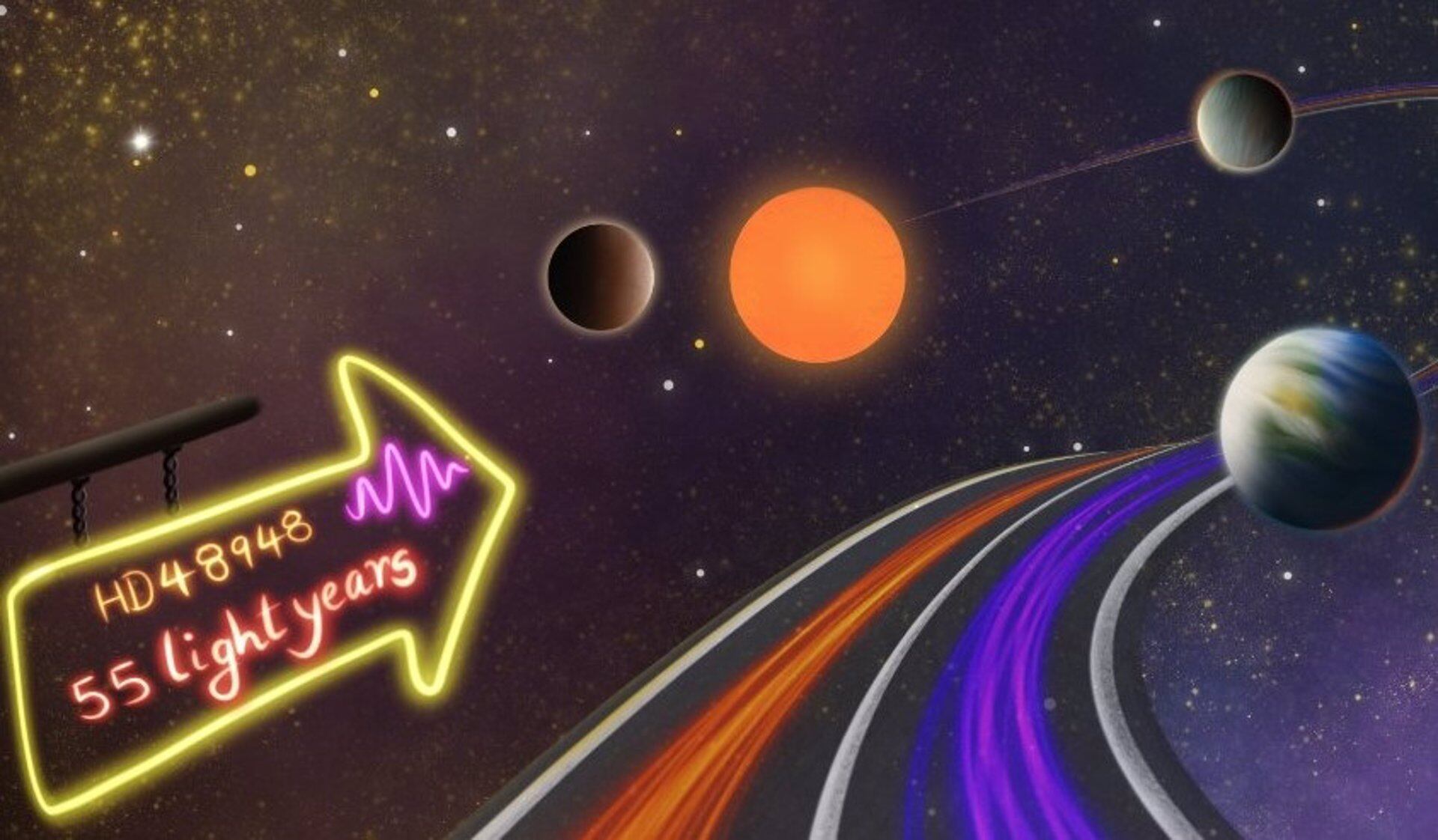 Descubren tres posibles exoplanetas "supertierras" cerca de una estrella enana naranja a 55 años luz, uno en la zona habitable.