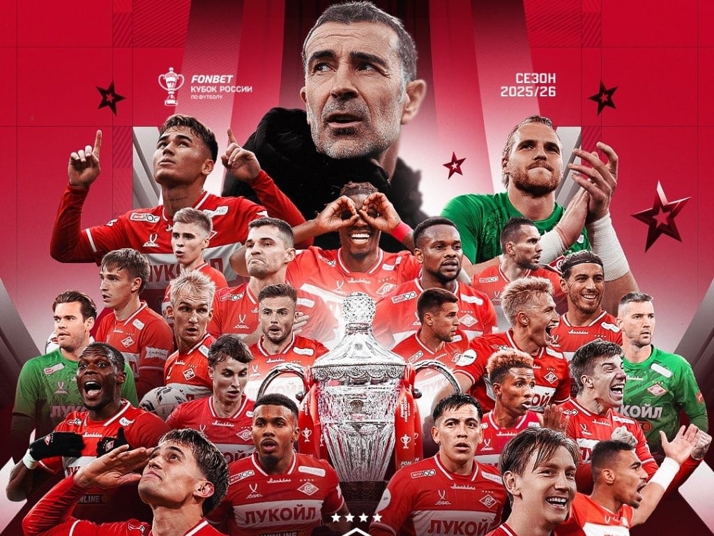 Así celebró el Spartak Moscú su título de Copa en Rusia.