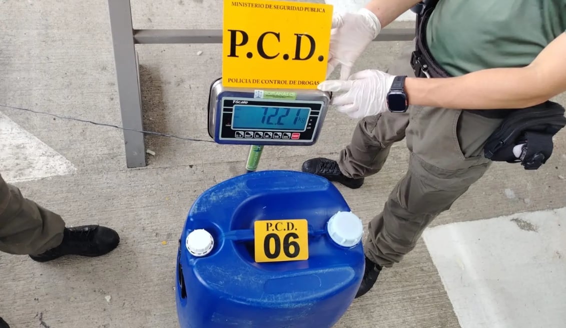 Decomiso de cocaína líquida