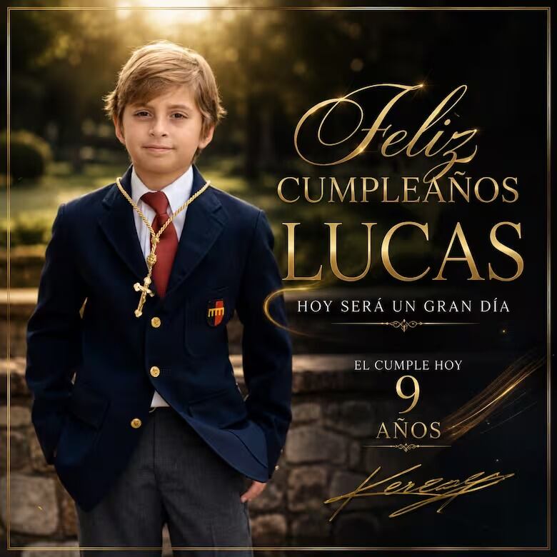 La imagen que compartió la madre de Lucas por su cumpleaños.