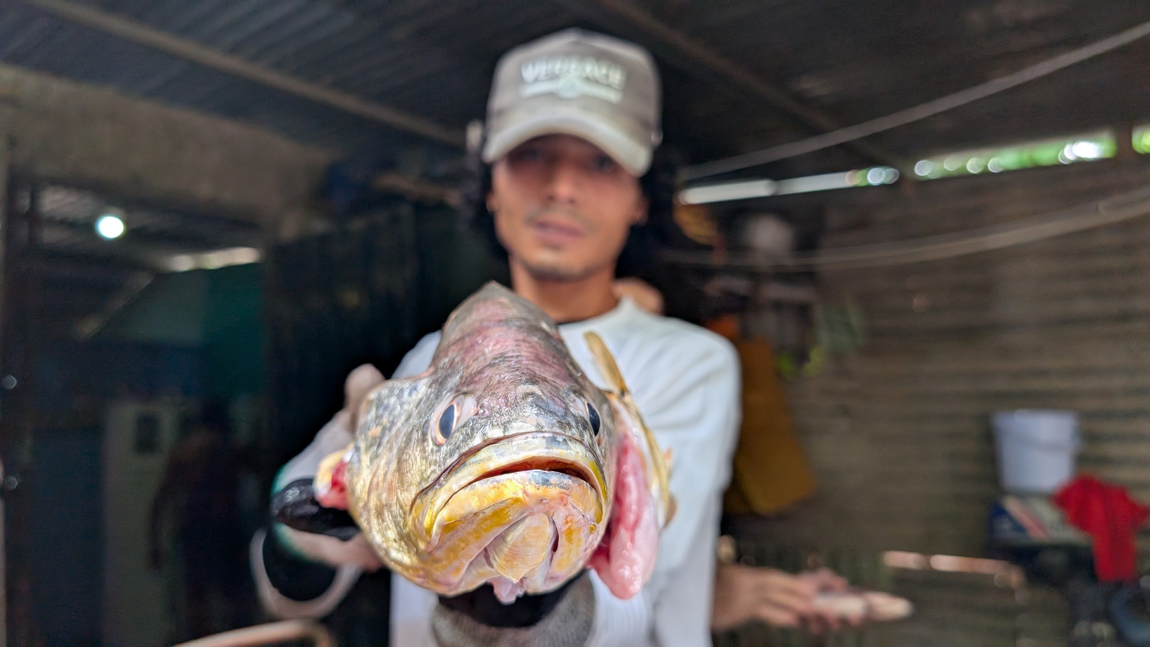 Anthony Rojas se dedica a filetear y destripar pescados, principalmente junto a Arnoldo Hernández.