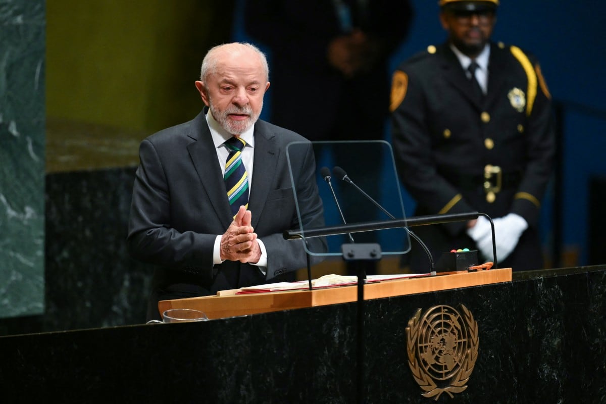 El presidente de Brasil, Luiz Inácio Lula da Silva, interviene durante la 81.ª Asamblea General de las Naciones Unidas, en la sede de la ONU, en Nueva York, el 22 de septiembre de 2026.