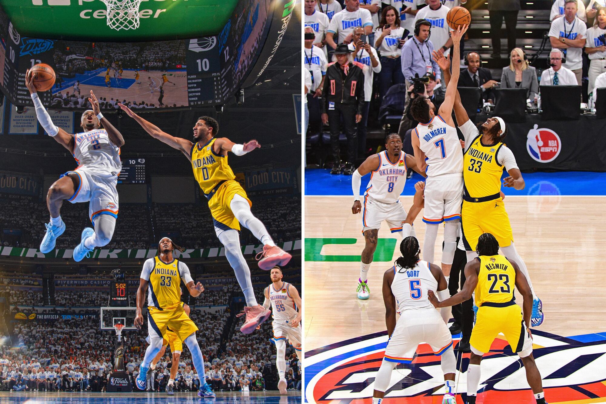 Haliburton y Shai Gilgeous-Alexander lideran a sus equipos en una final