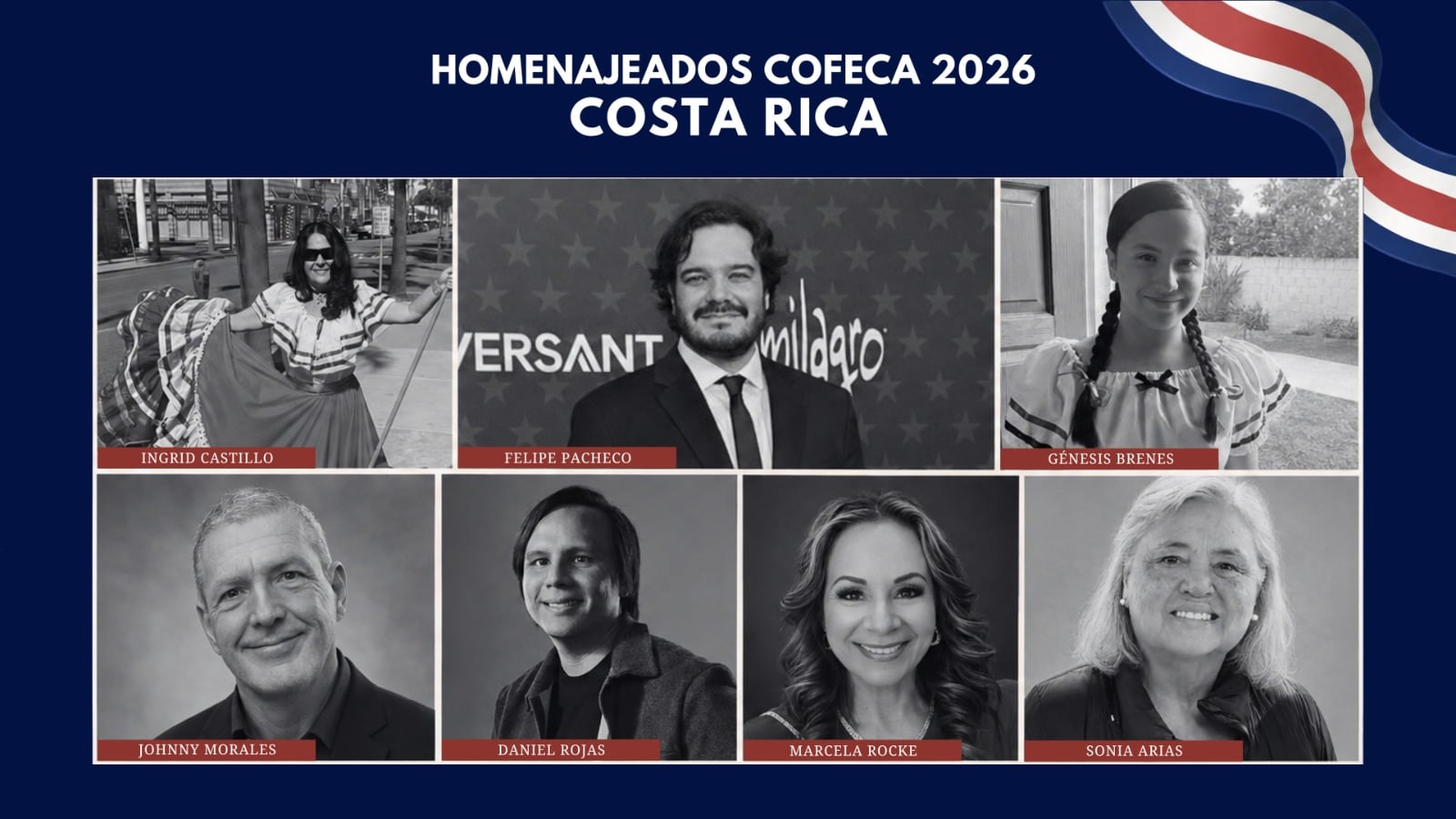 Siete costarricenses fueron reconocidos en el Programa de Reconocimientos COFECA 2026, realizado en el City Hall de Los Ángeles.