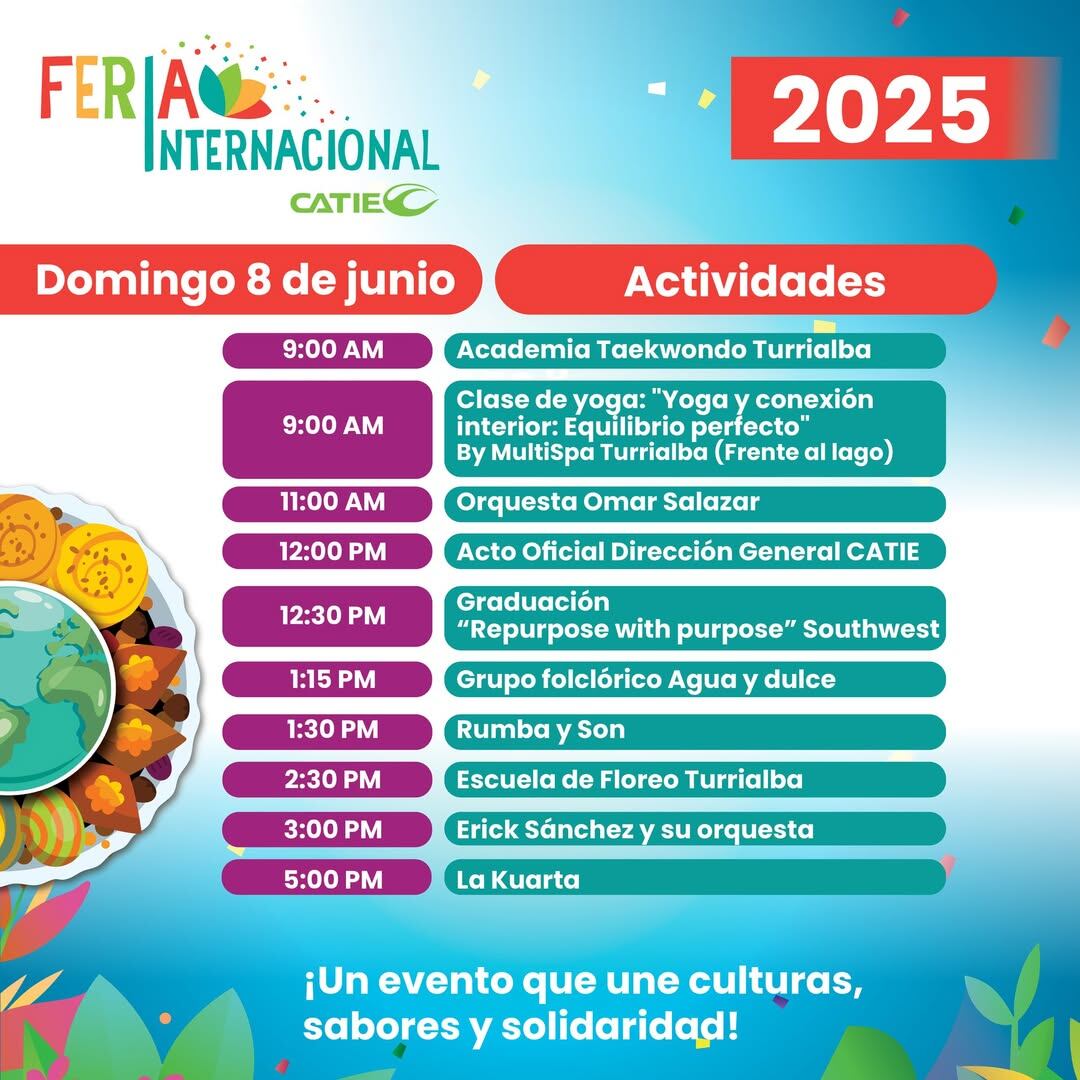 Agenda para el domingo 8 de junio