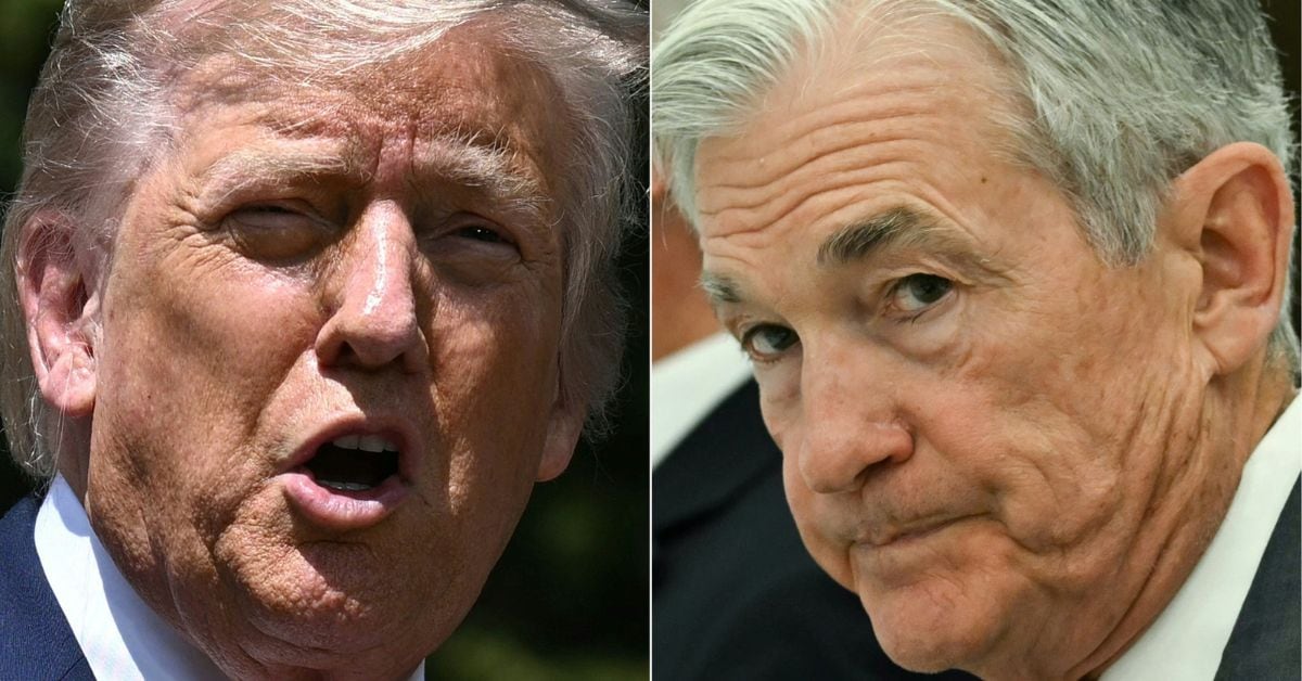 En la imagen, Donald Trump y Jerome Powell, de izquierda a derecha.