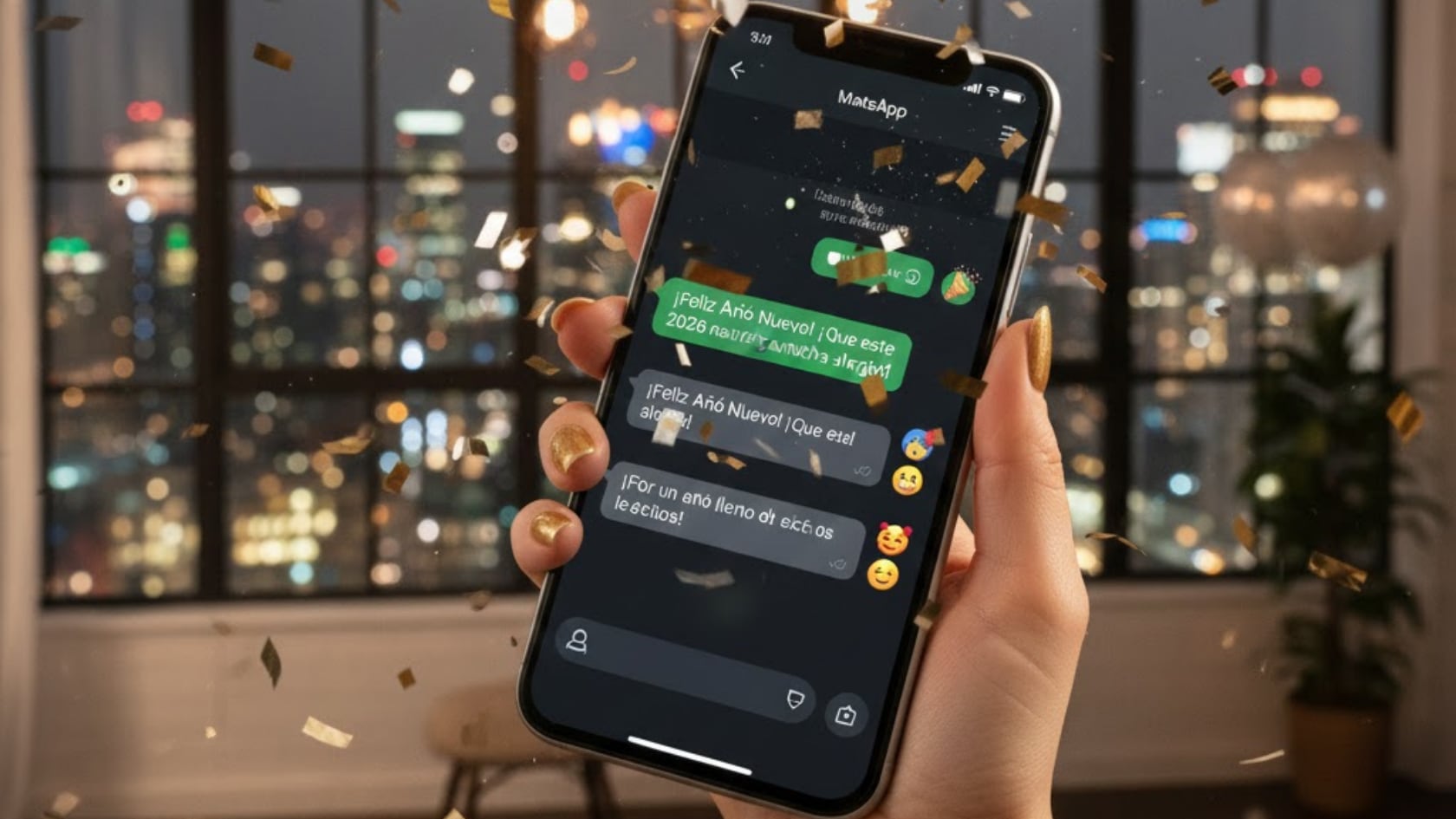 WhatsApp ha integrado un efecto visual de confeti diseñado específicamente para celebrar el cierre de año y recibir el 2026.