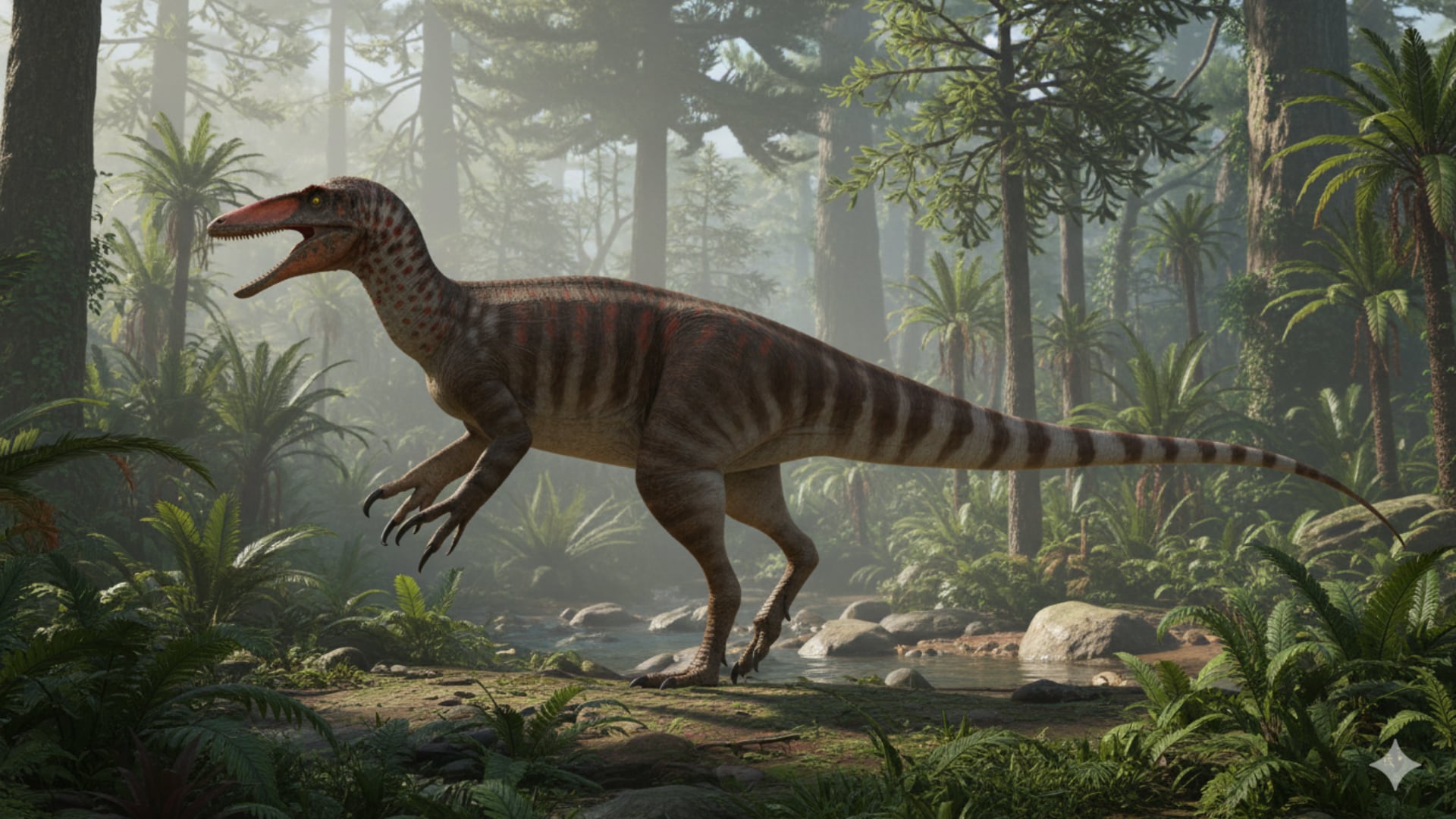 Dinosaurio carnívoro hallado en Argentina murió con un hueso de cocodrilo en la boca. Medía 7 metros y pesaba más de 900 kilos.