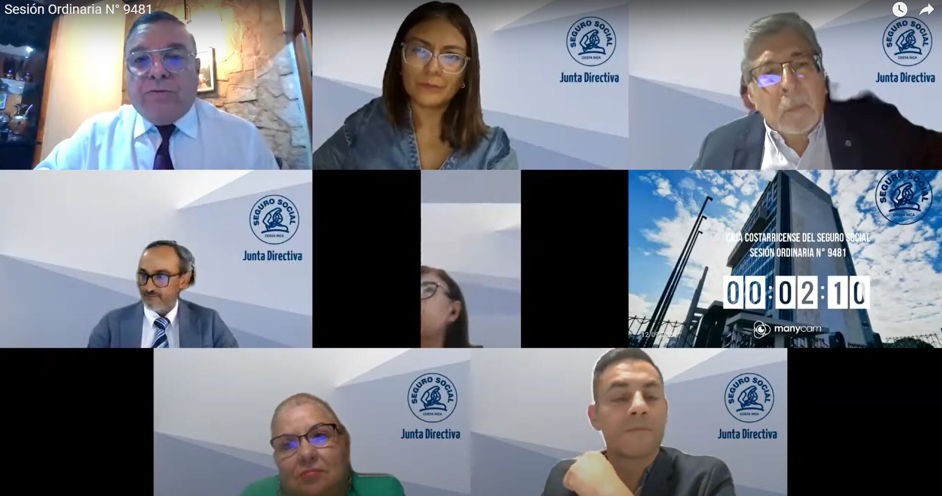 Estos fueron los miembros de Junta Directiva que se reunieron este 24 de setiembre.
Fotografía: Captura de pantalla