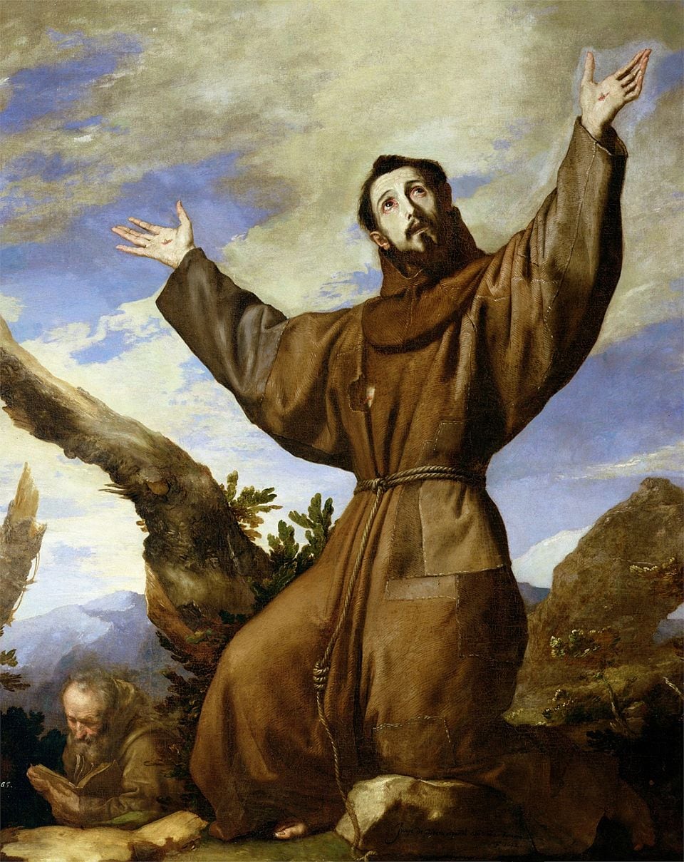 'San Francisco de Asís' (1642), obra del pintor español Jusepe de Ribera, en la colección del Real Monasterio de San Lorenzo de El Escorial.