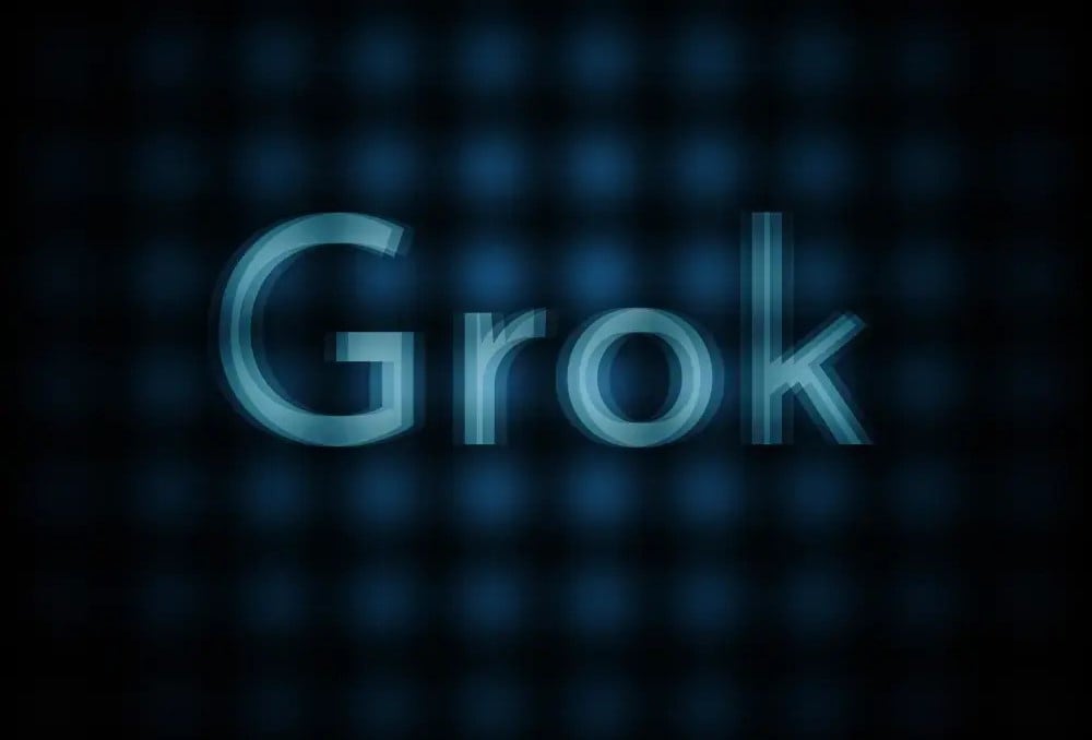 Imagen con el logo de Grok, un chatbot de inteligencia artificial generativa de X, diseñado para búsquedas multimodales y respuestas en tiempo real.