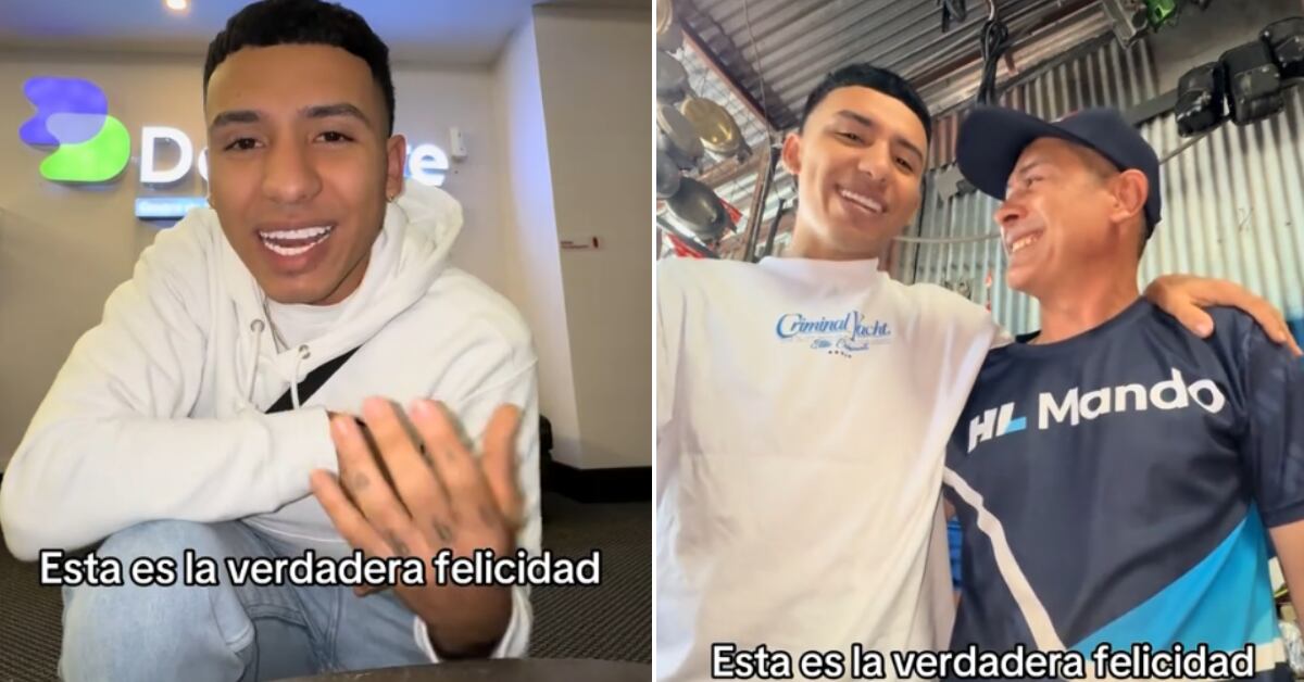 El Tirri sorprendió a su papá con un regalo que lo hizo llorar: una dentadura nueva.