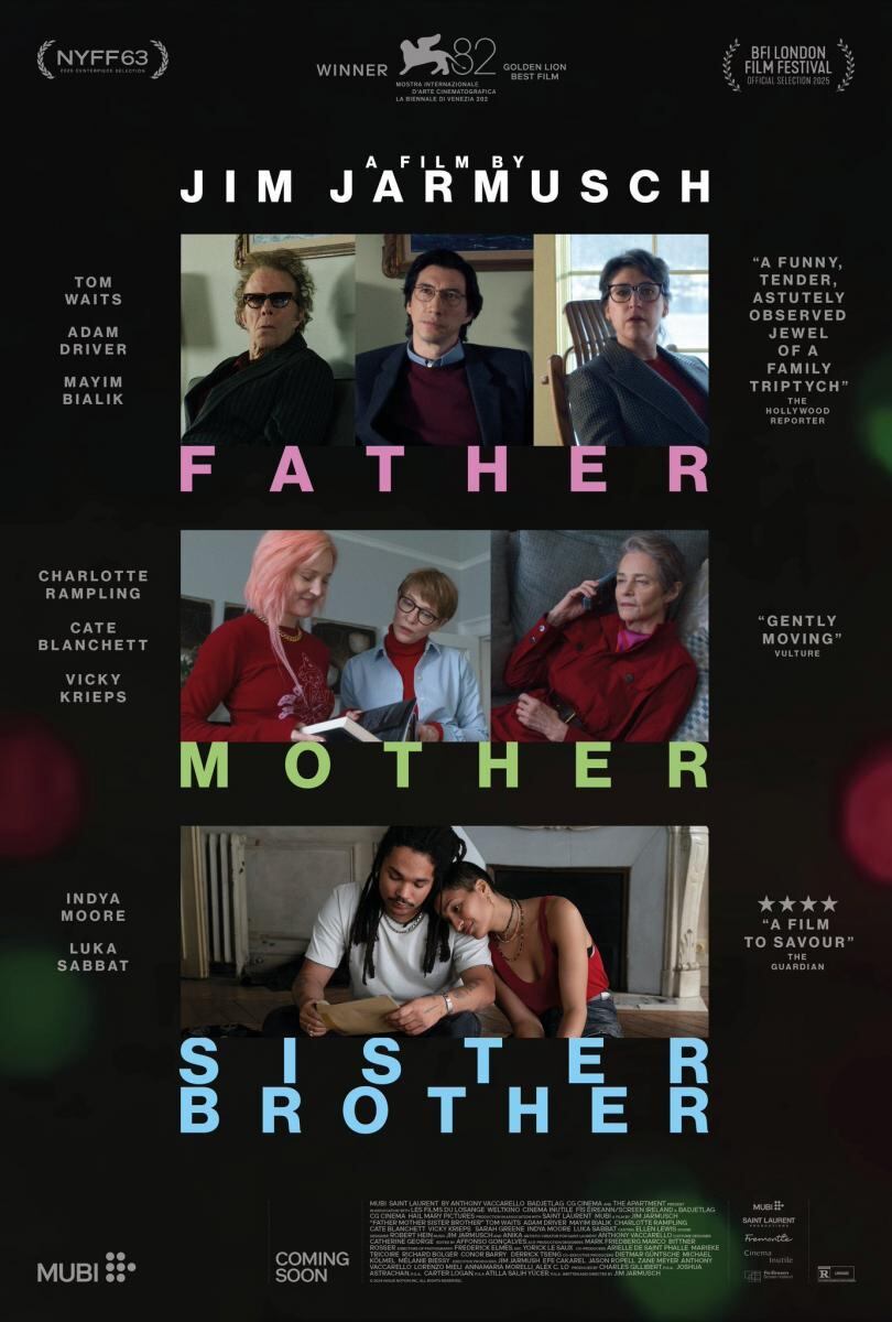 Póster de 'Father Mother Sister Brother', dirigida por Jim Jarmusch.