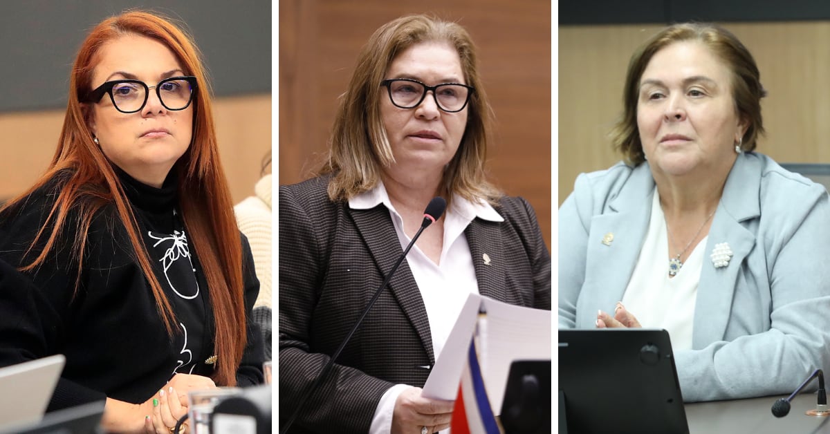 Las diputadas Kattia Rivera, Ada Acuña y Rosaura Méndez, revirtieron su voto sobre el proyecto para trasladar a la CCSS el 0,25% del aporte patronal que va al Banco Popular.